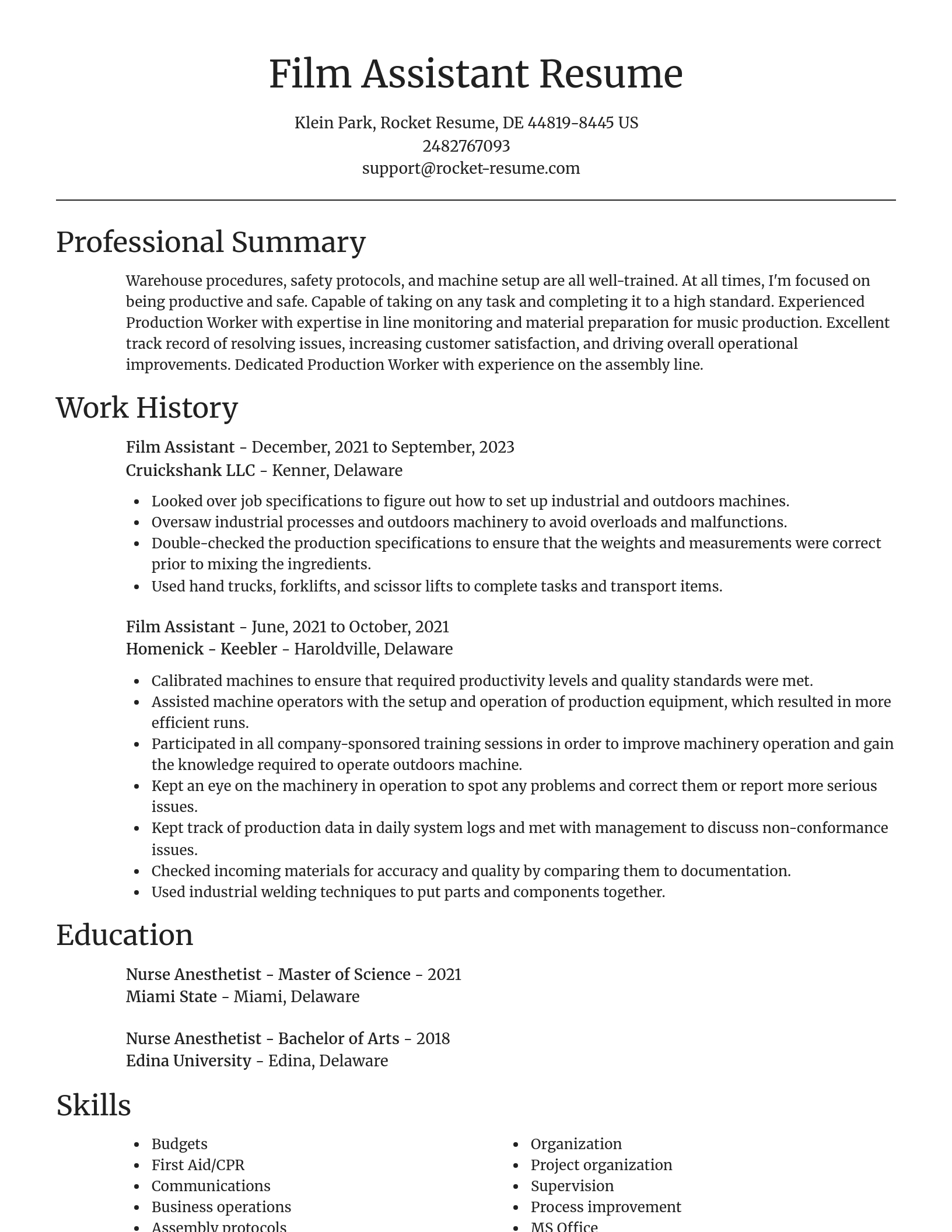 Focal Point resume template