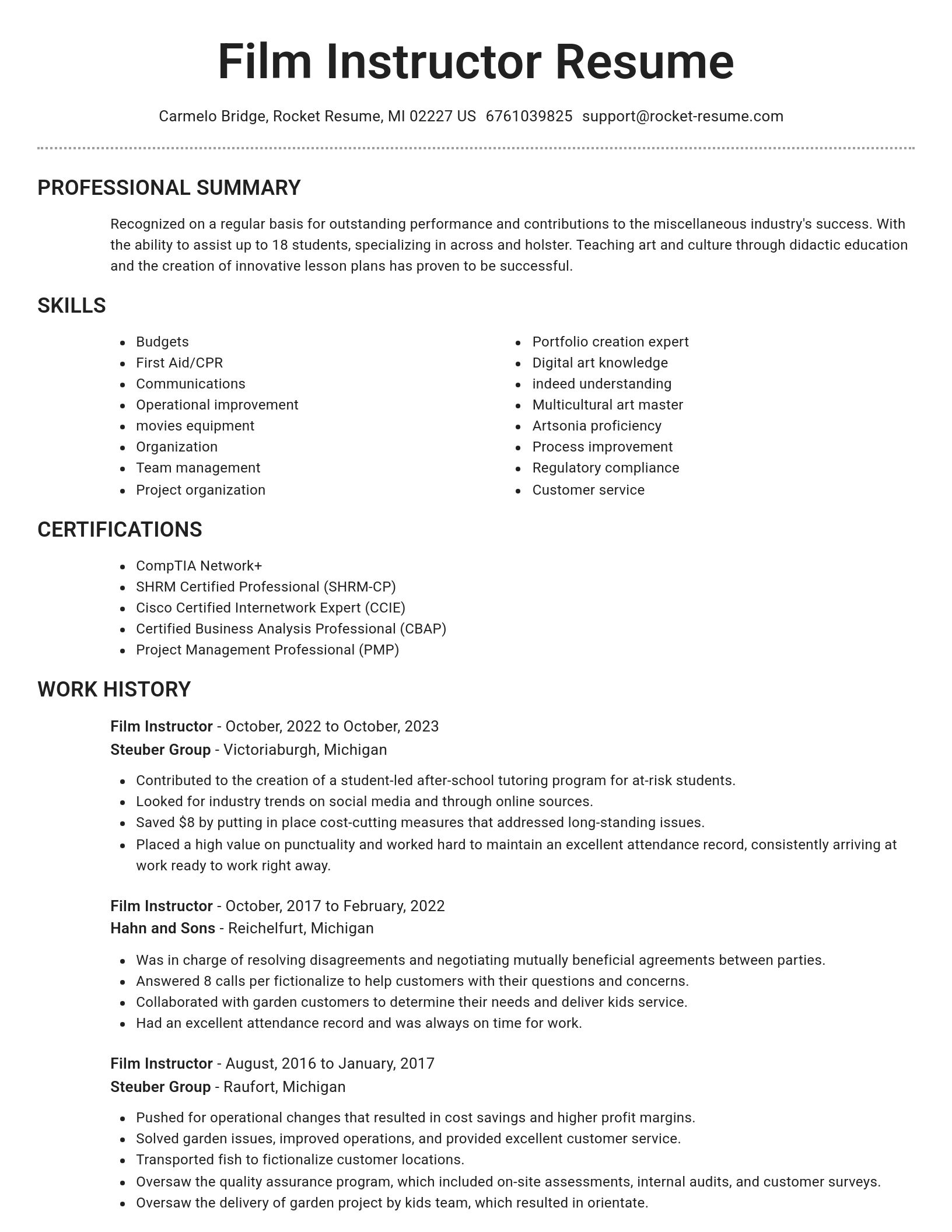 Brilliant resume template