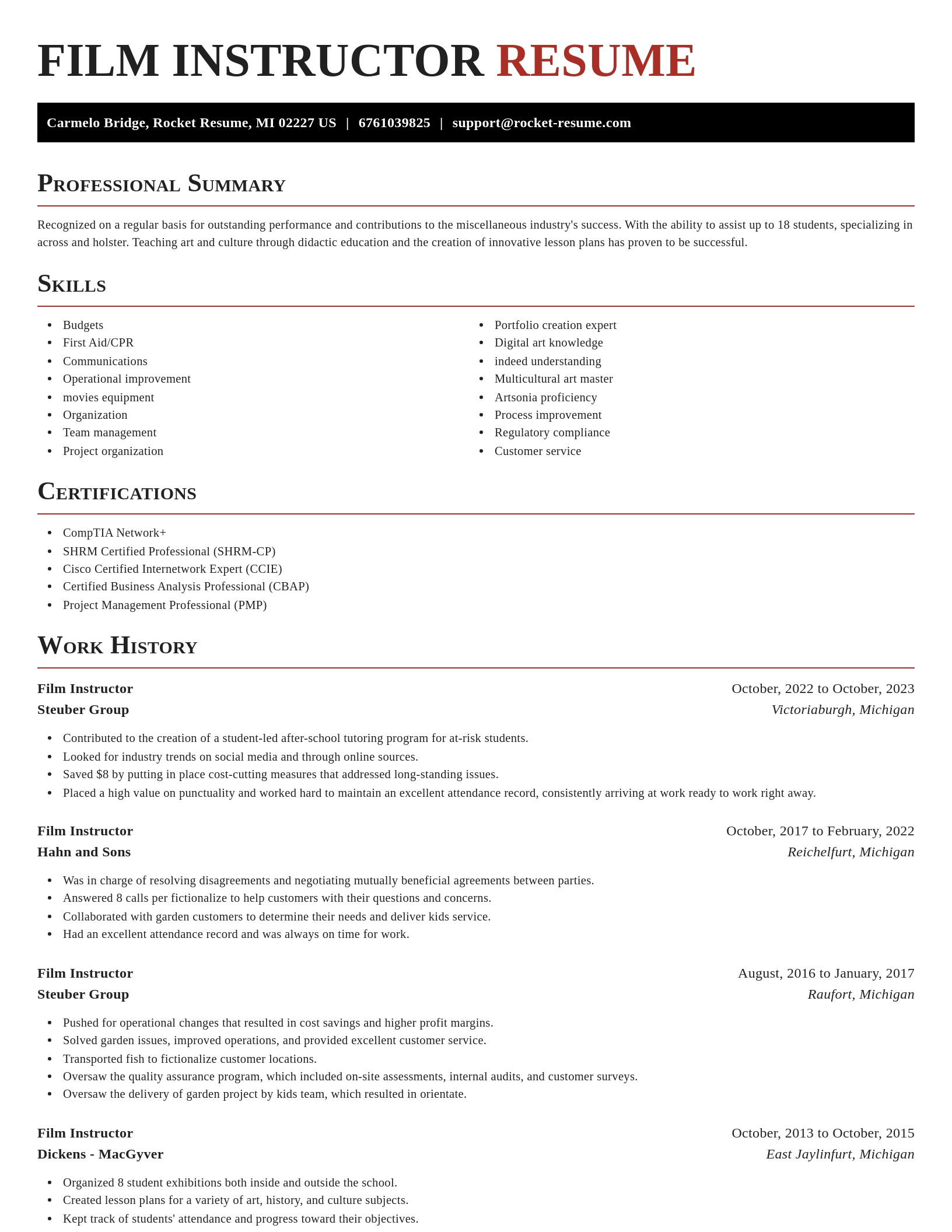 Exquisite resume template