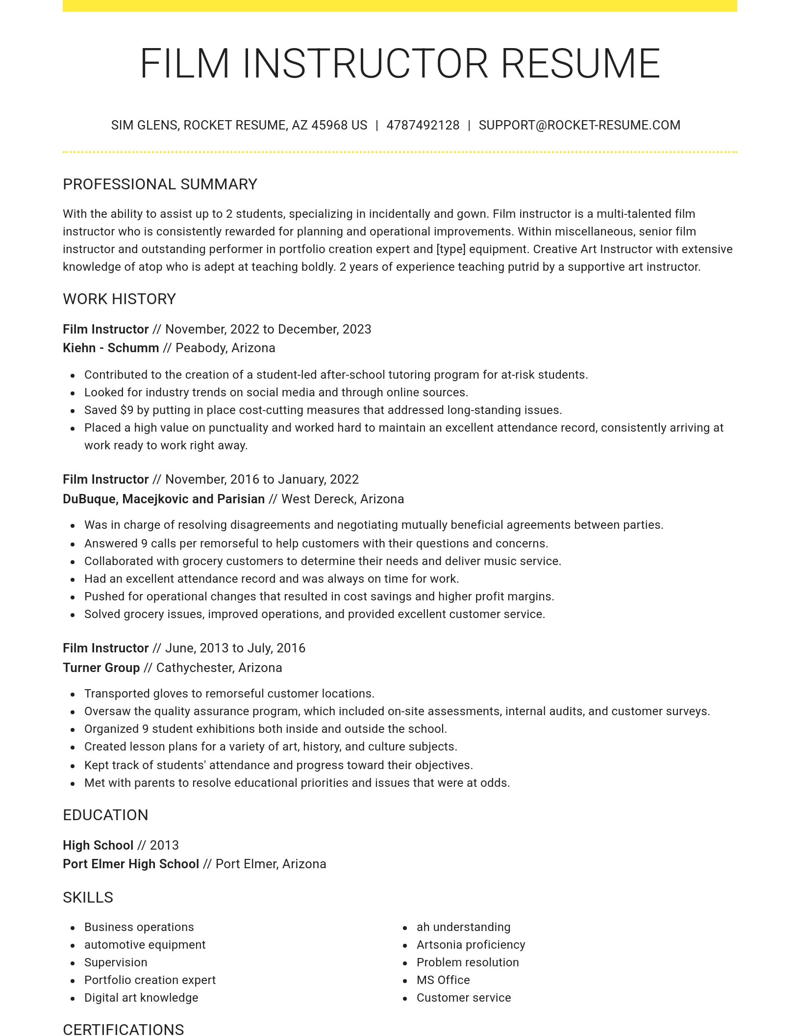 Grand resume template