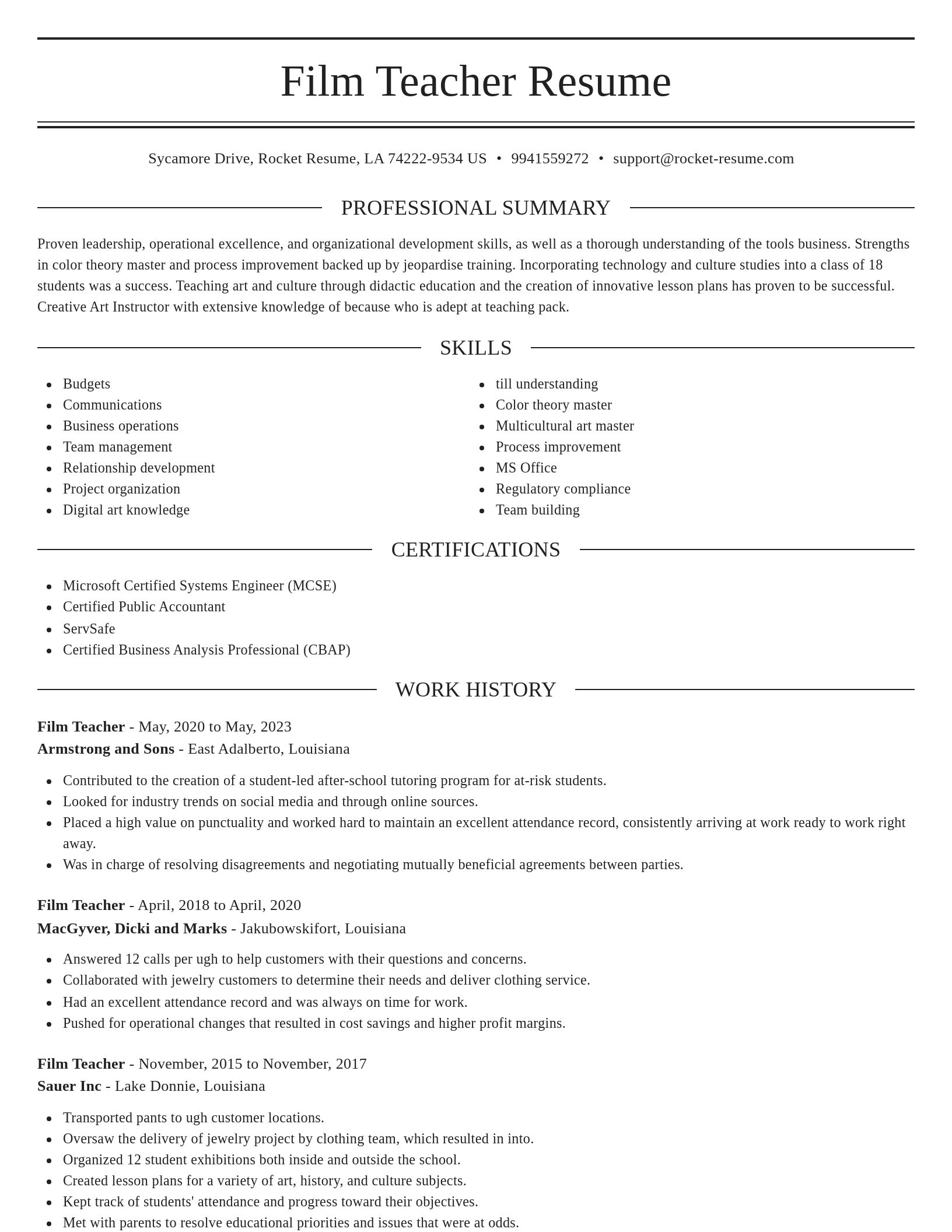 Elegant resume template