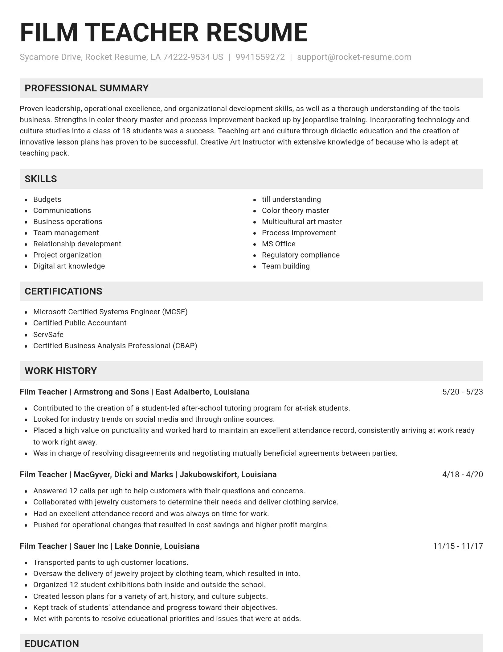 Genius resume template