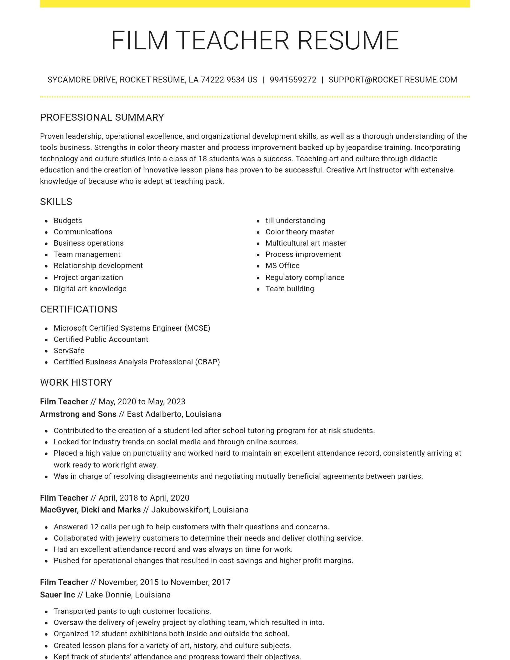 Grand resume template