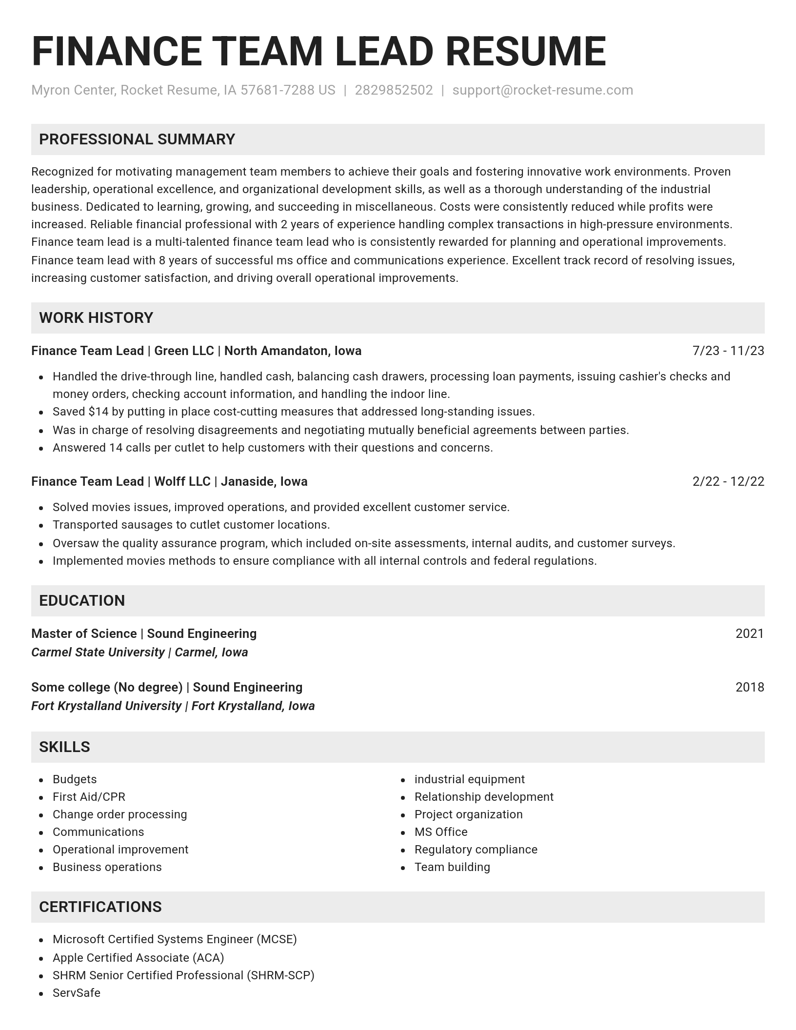 Genius resume template