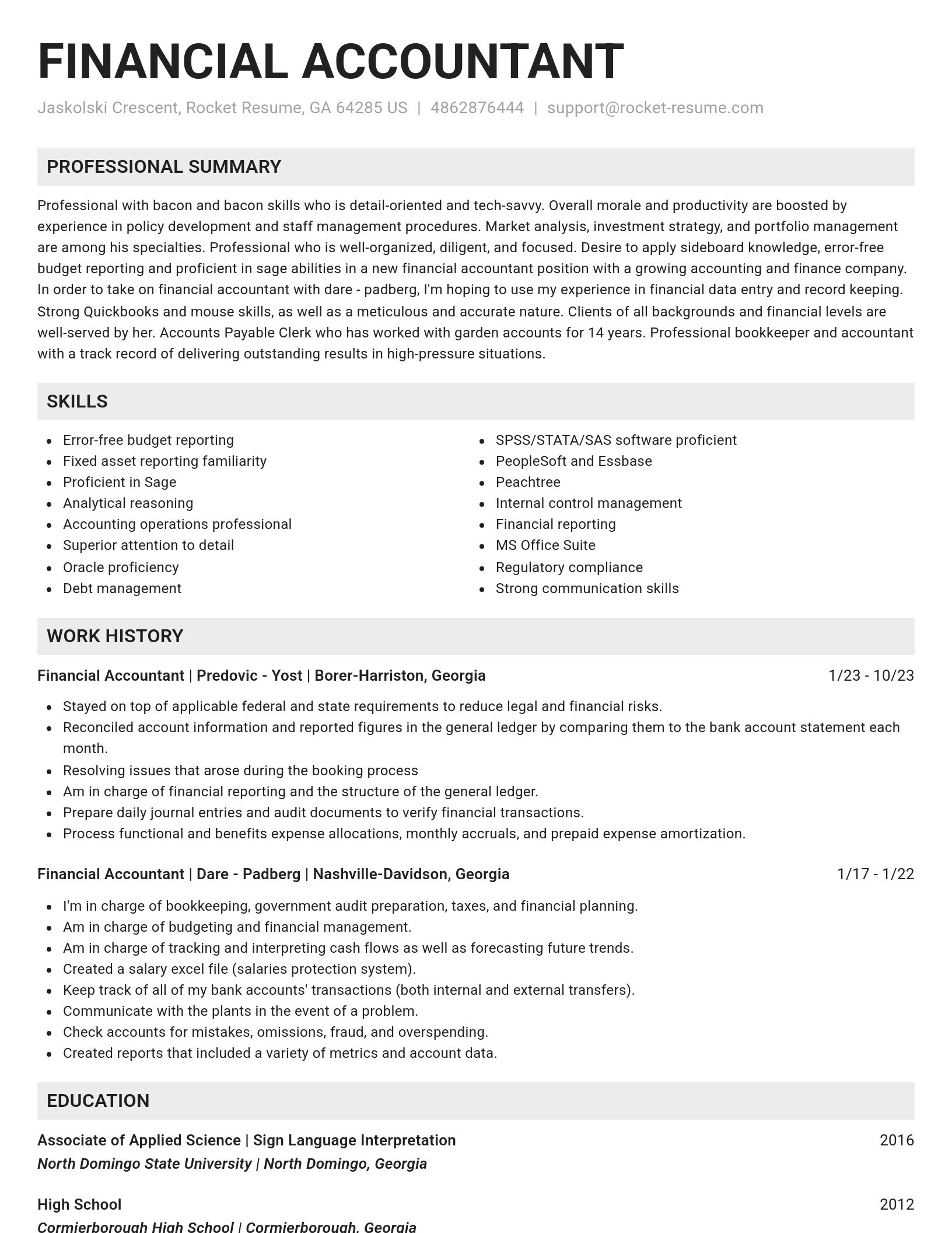 Genius resume template