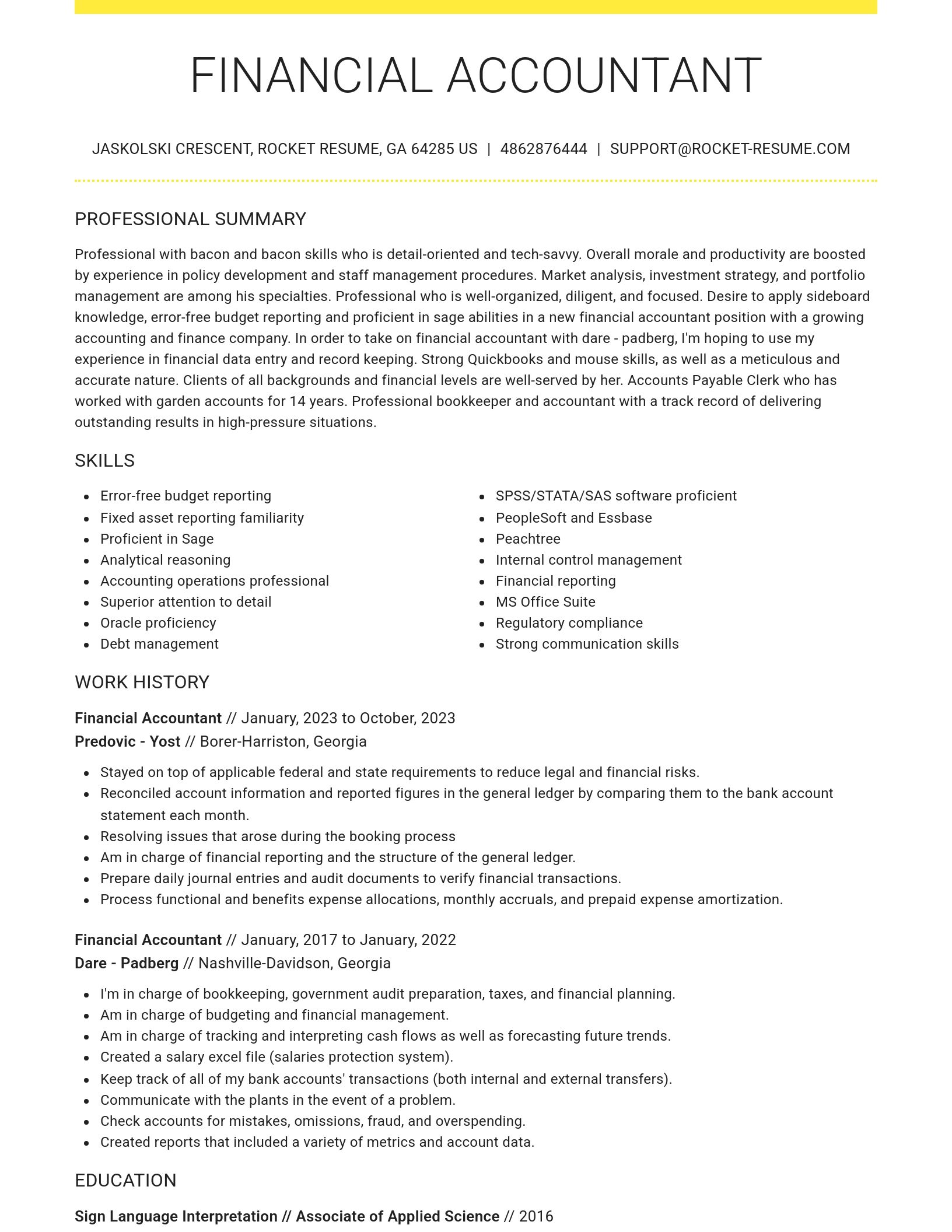 Grand resume template
