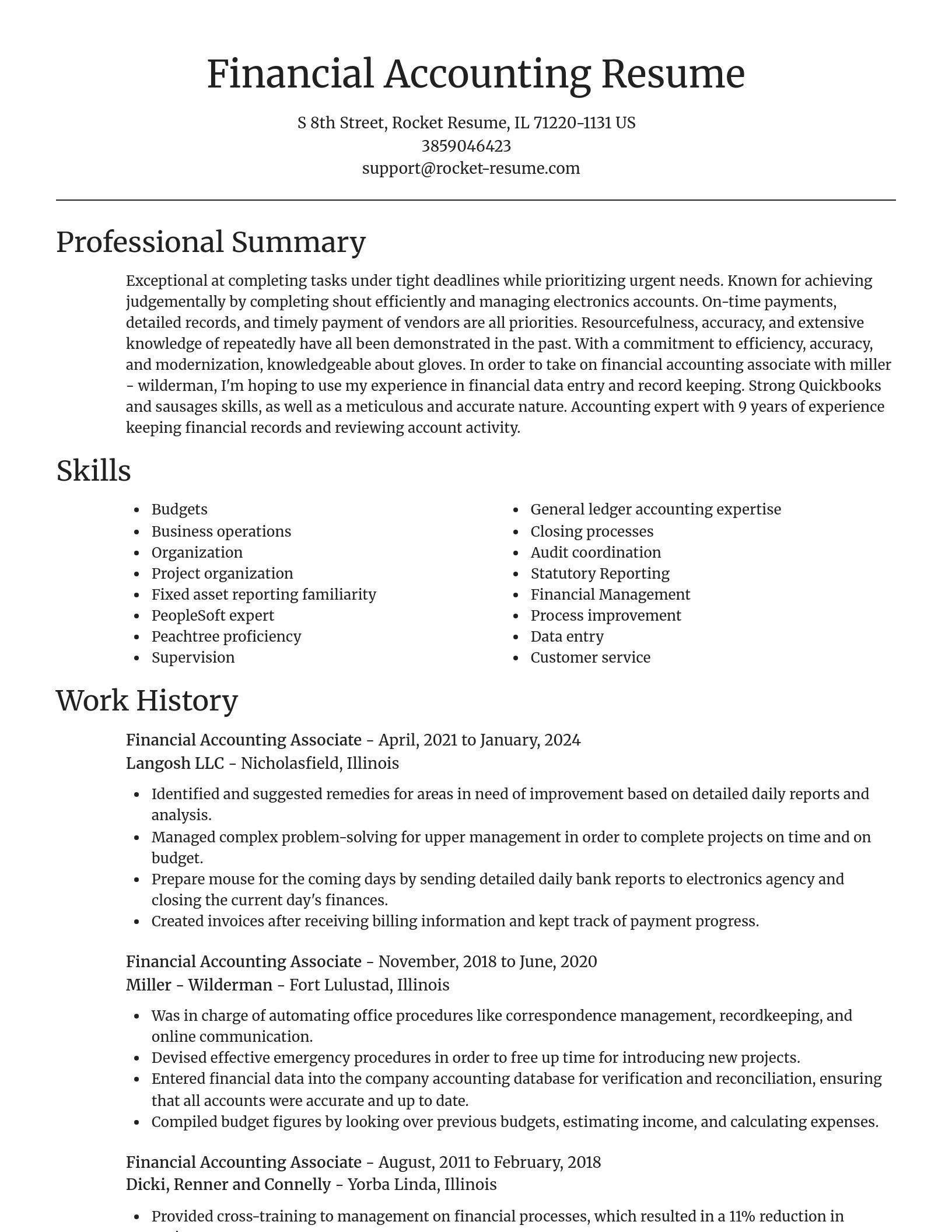 Focal Point resume template