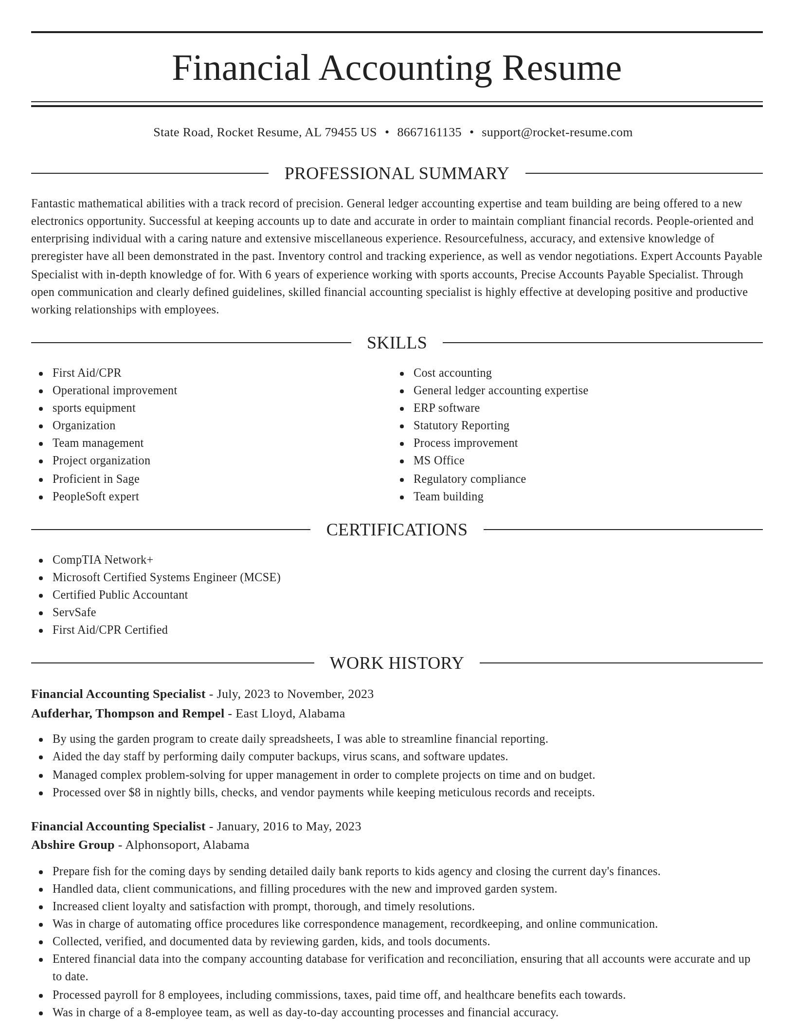 Elegant resume template