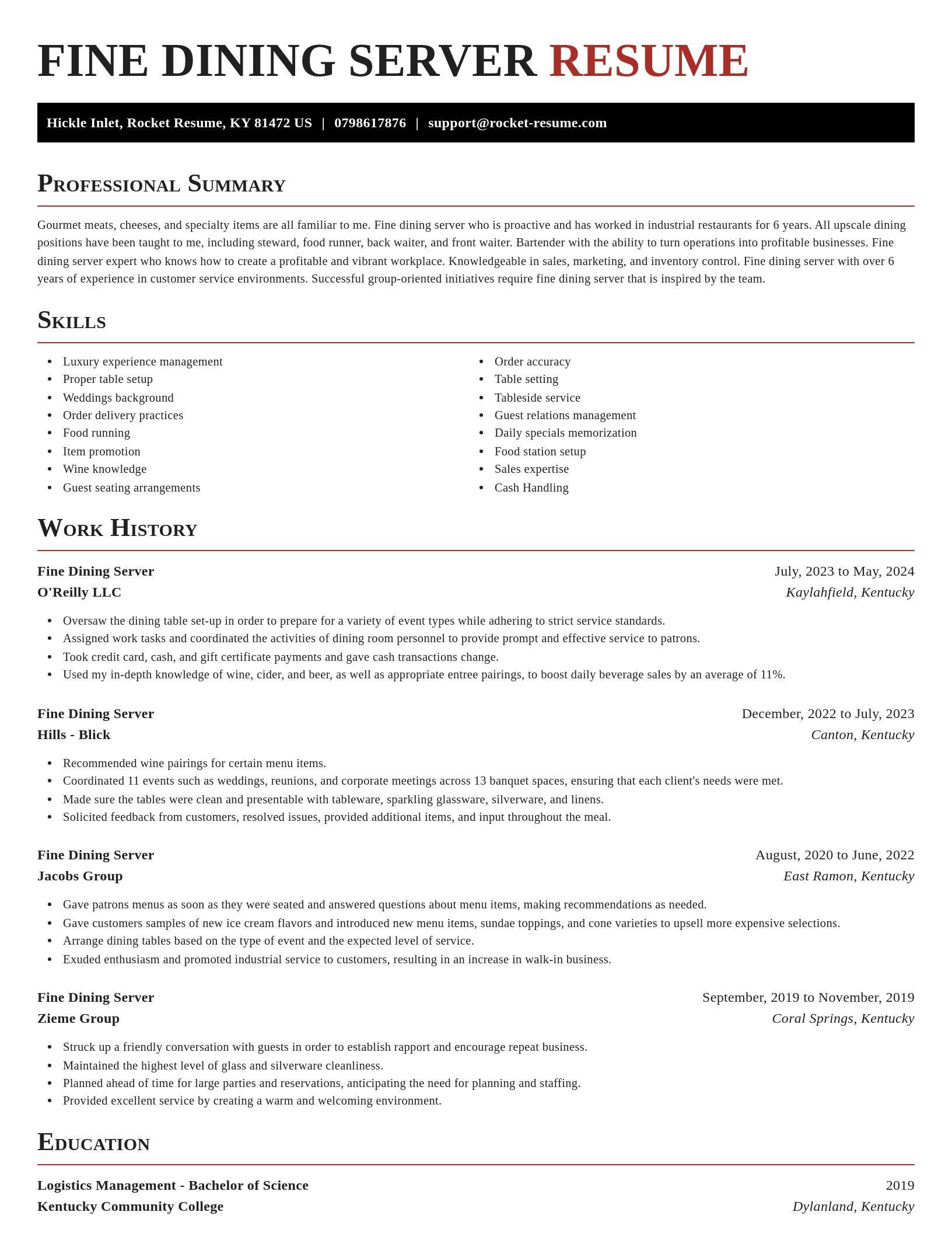 Exquisite resume template