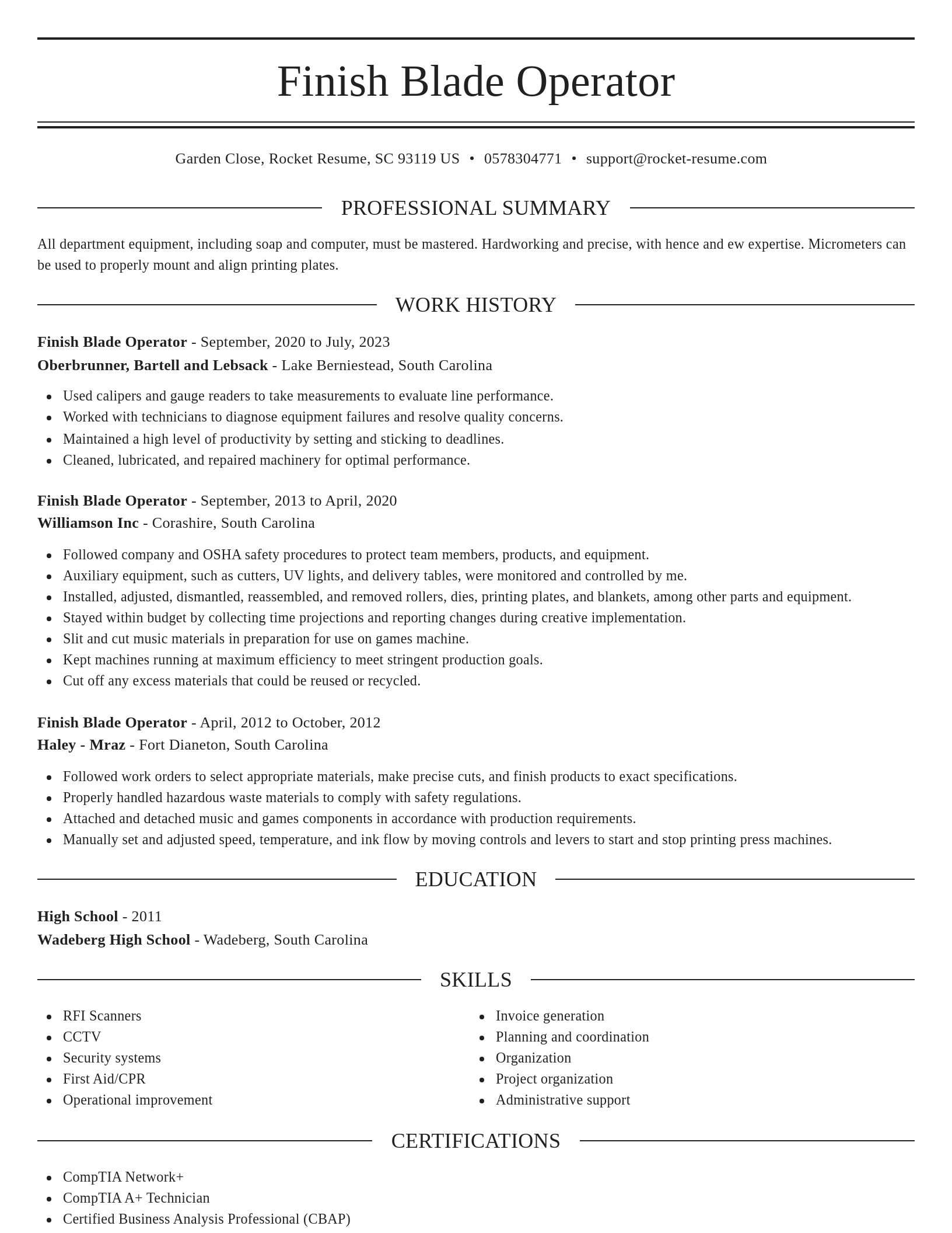 Elegant resume template