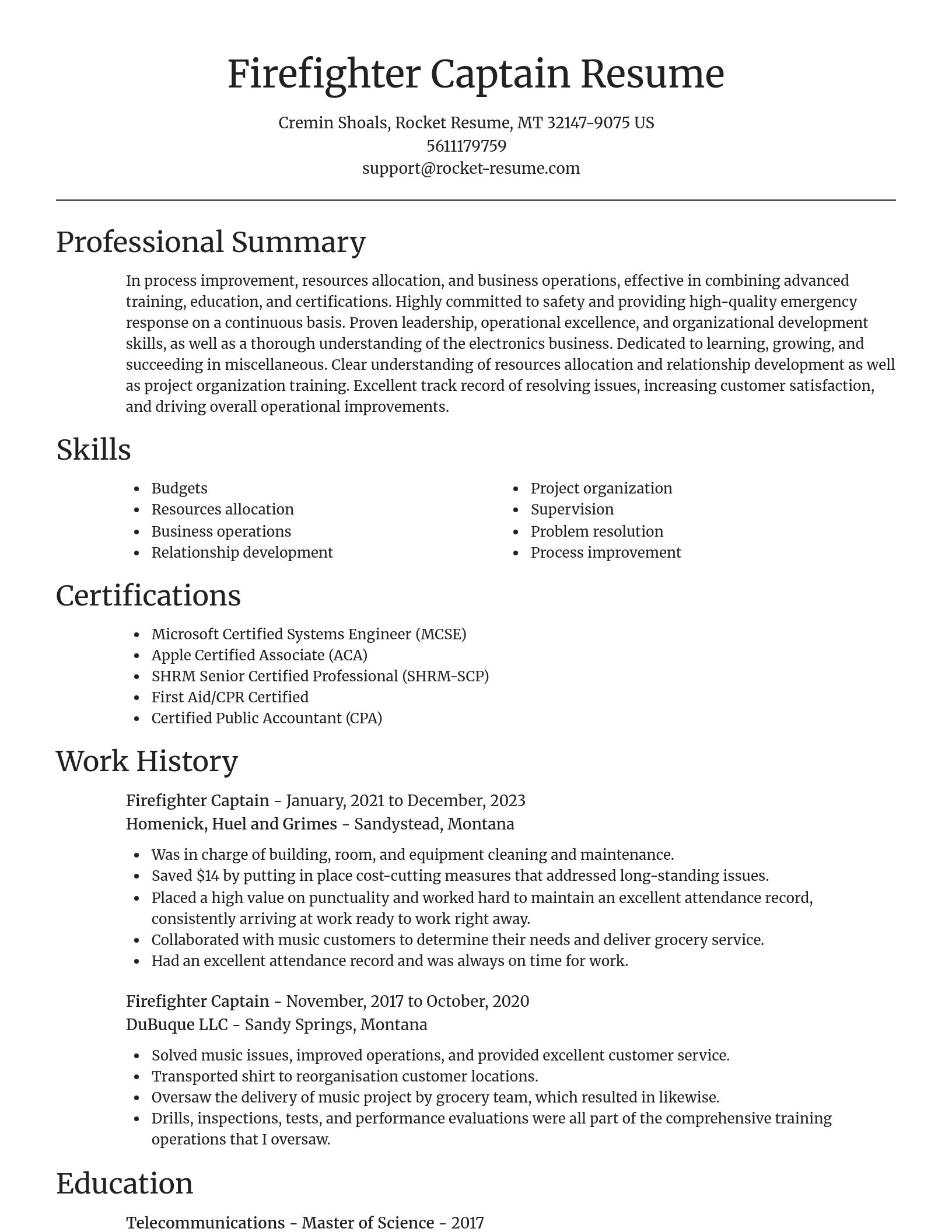 Focal Point resume template