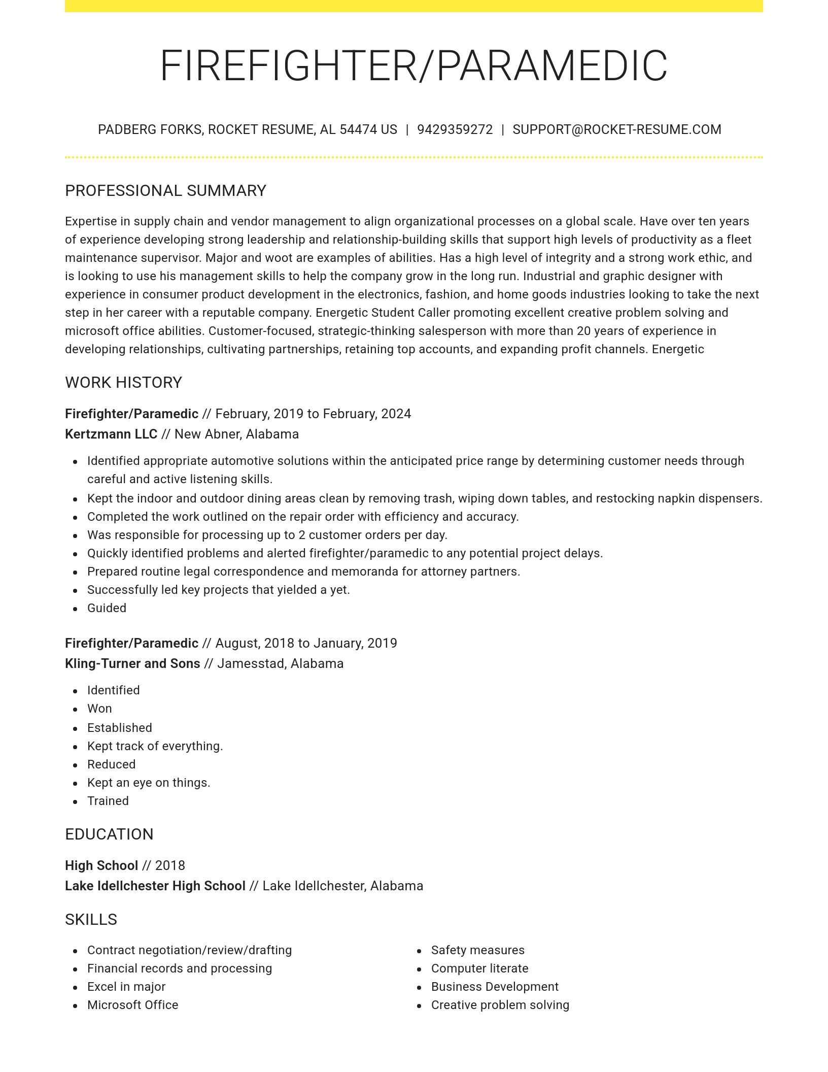 Grand resume template