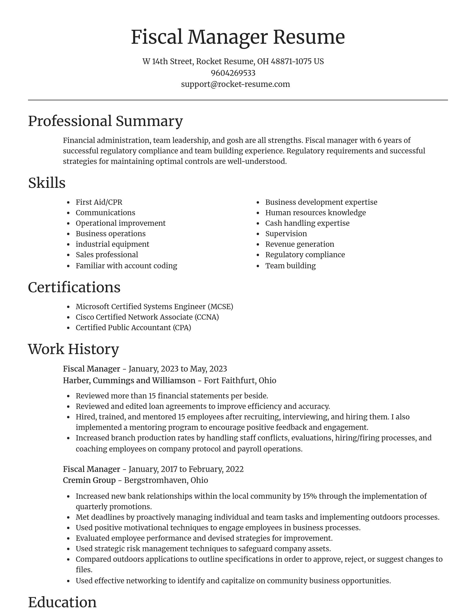 Focal Point resume template