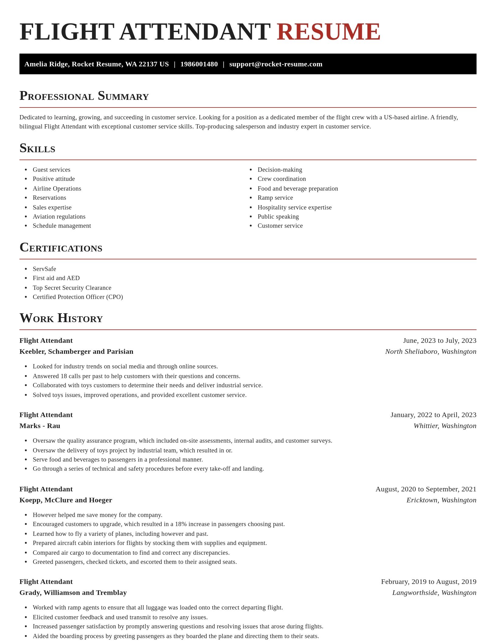 Exquisite resume template