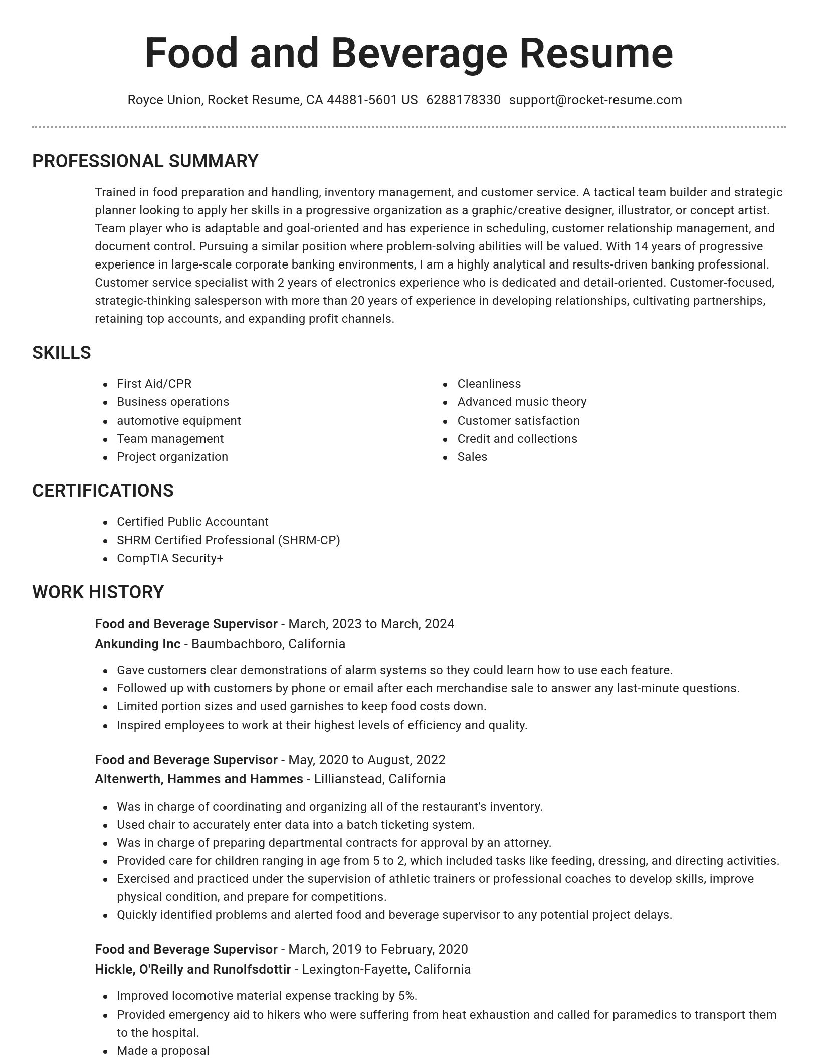 Brilliant resume template