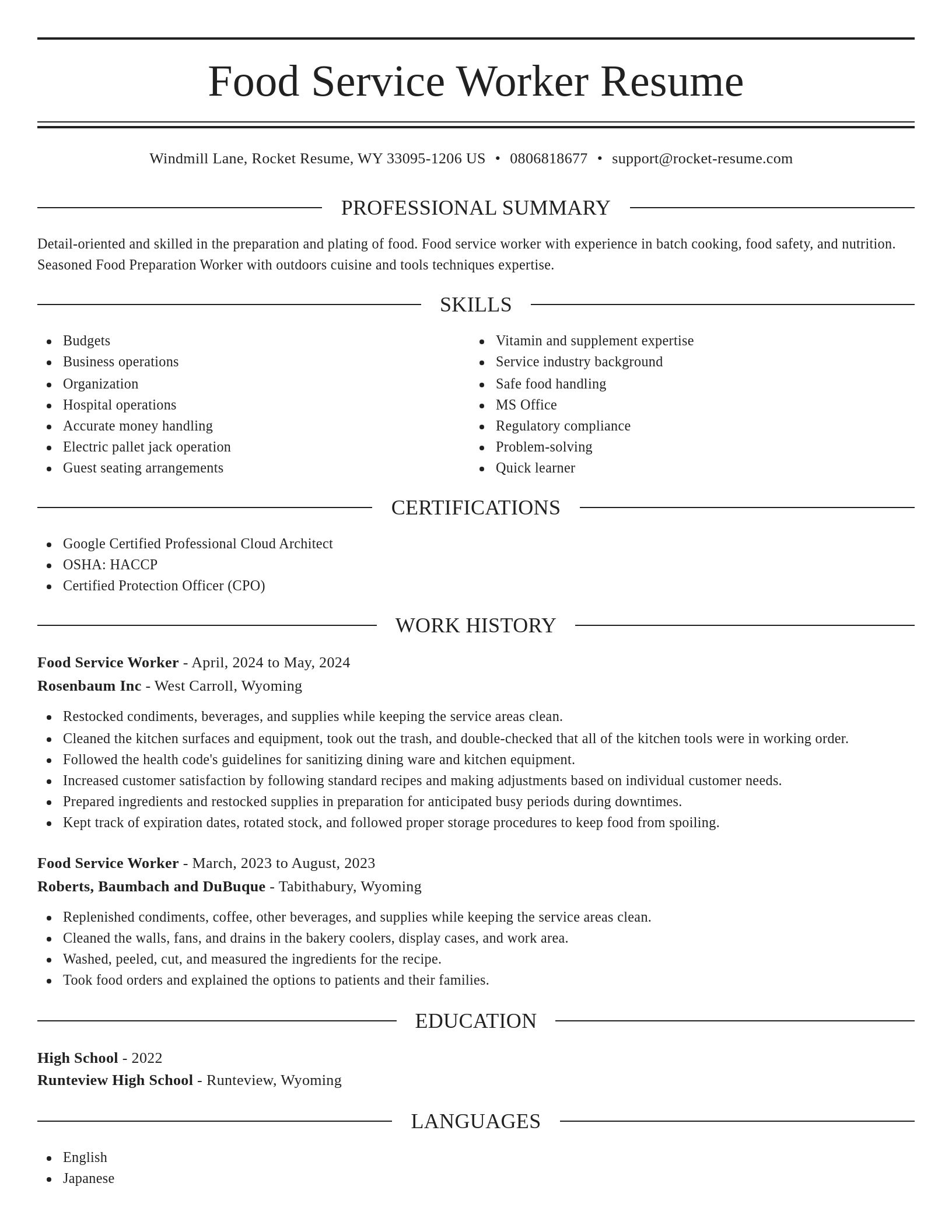 Elegant resume template
