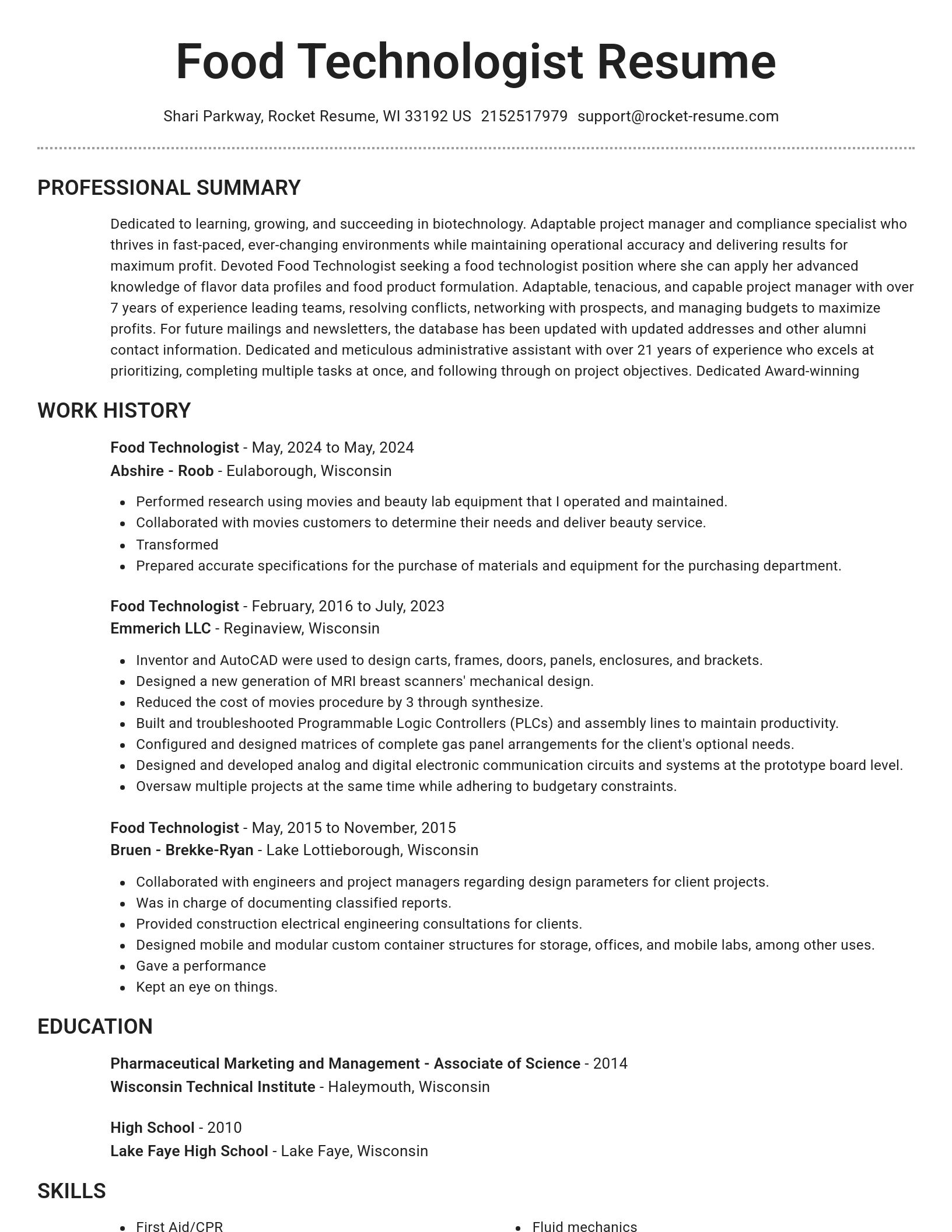 Brilliant resume template