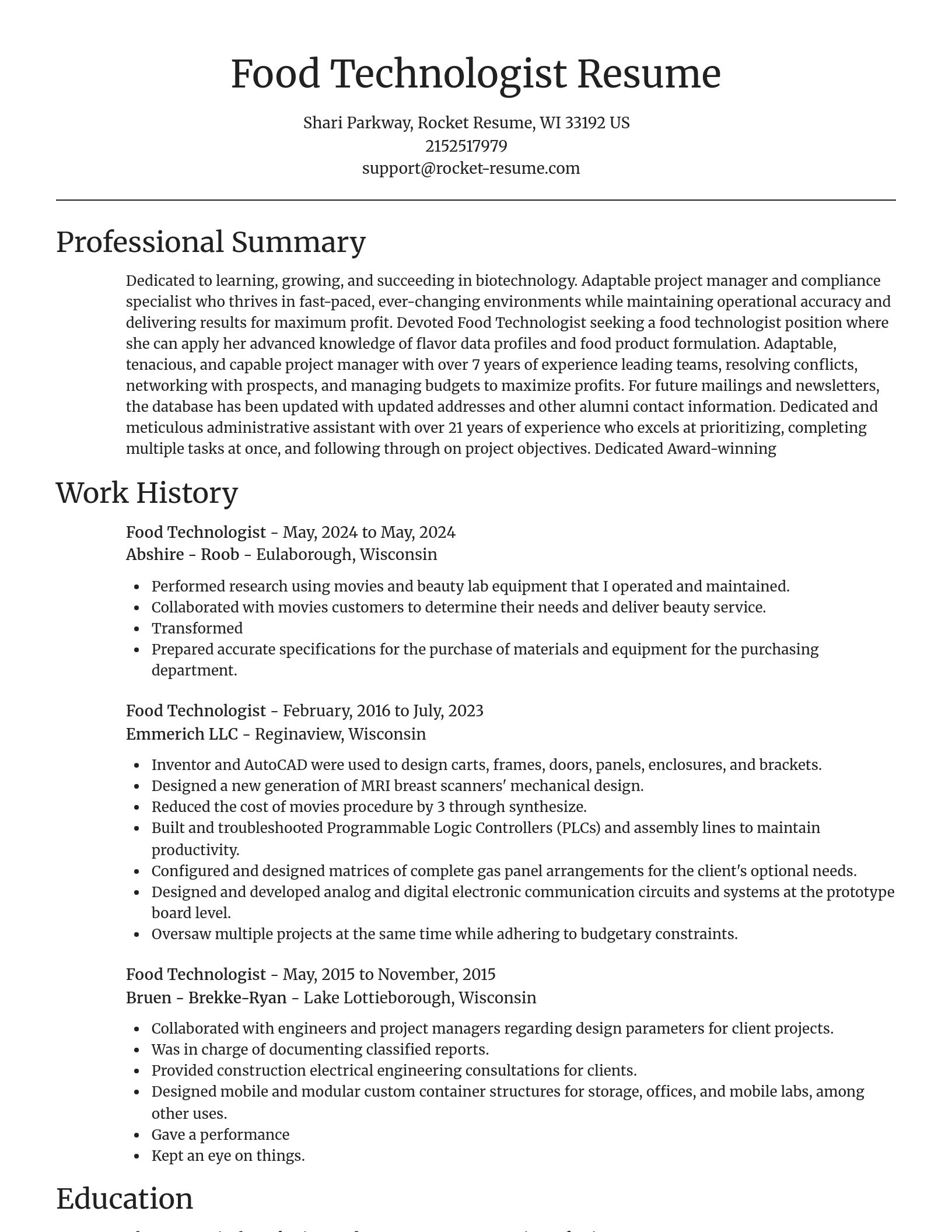 Focal Point resume template