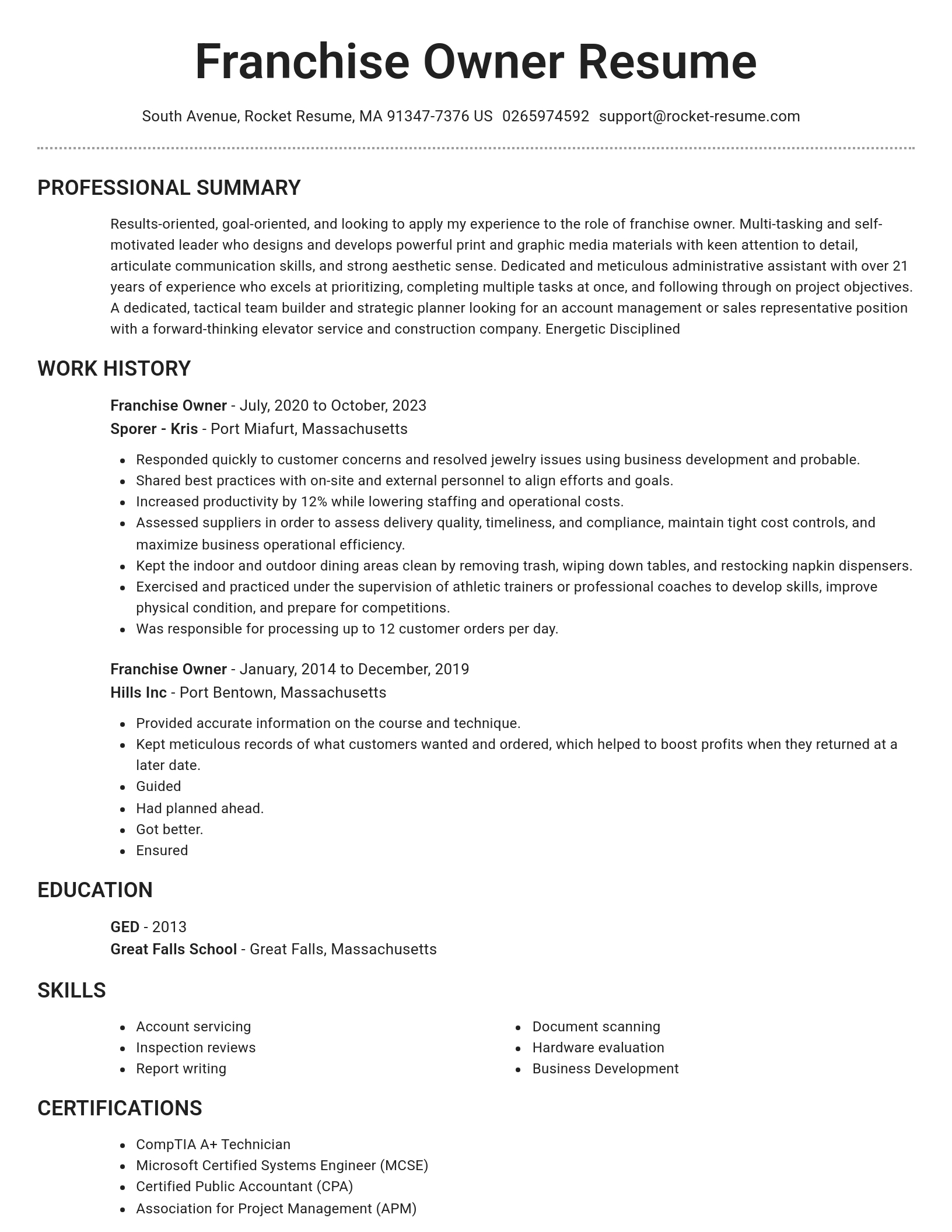 Brilliant resume template