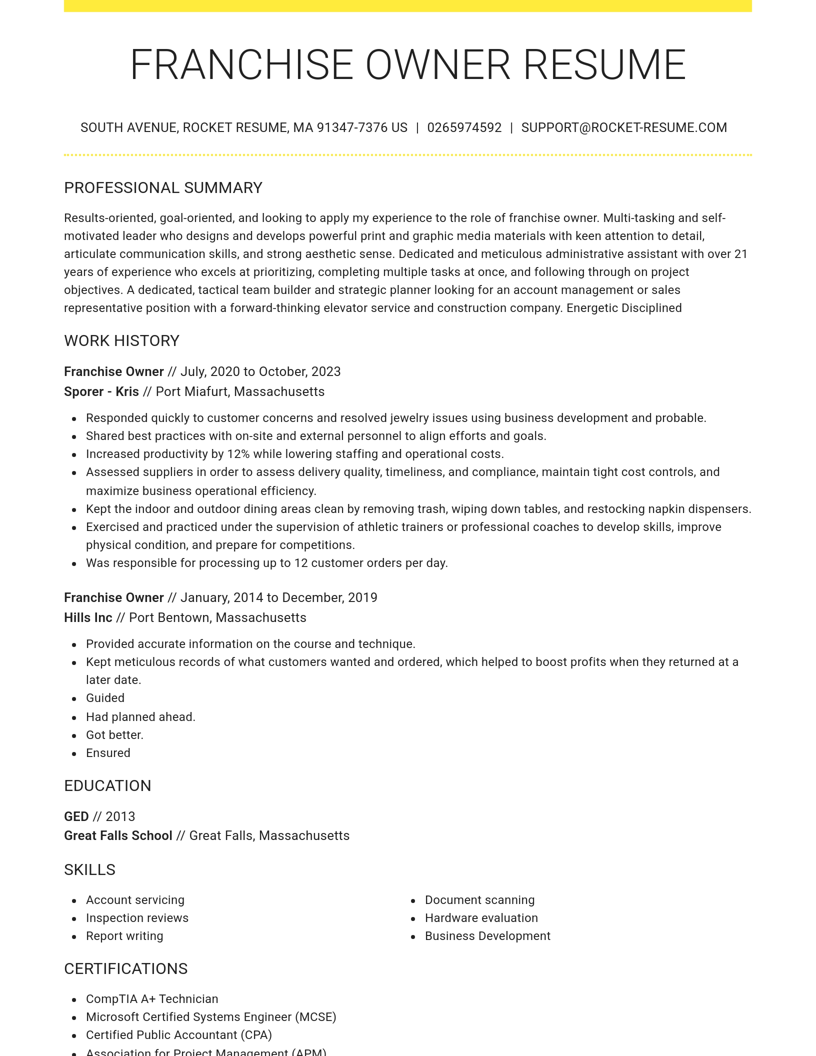 Grand resume template