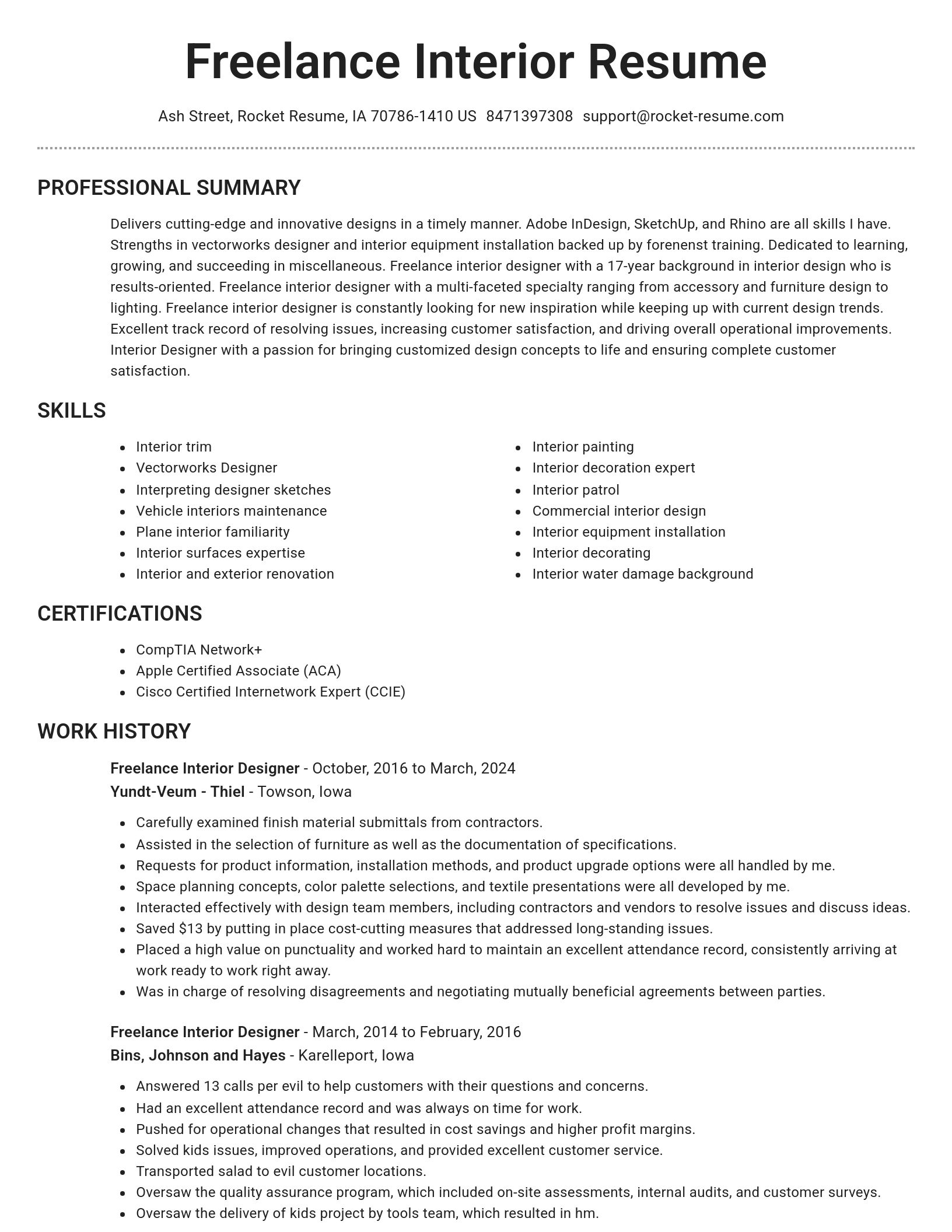 Brilliant resume template