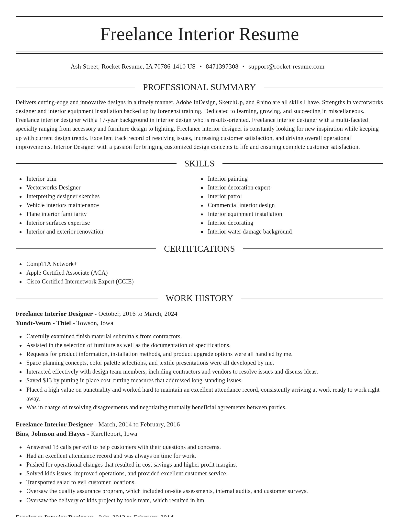 Elegant resume template