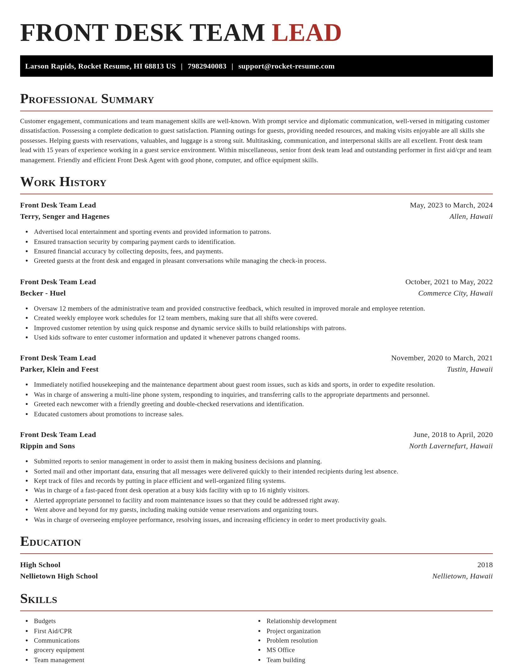 Exquisite resume template