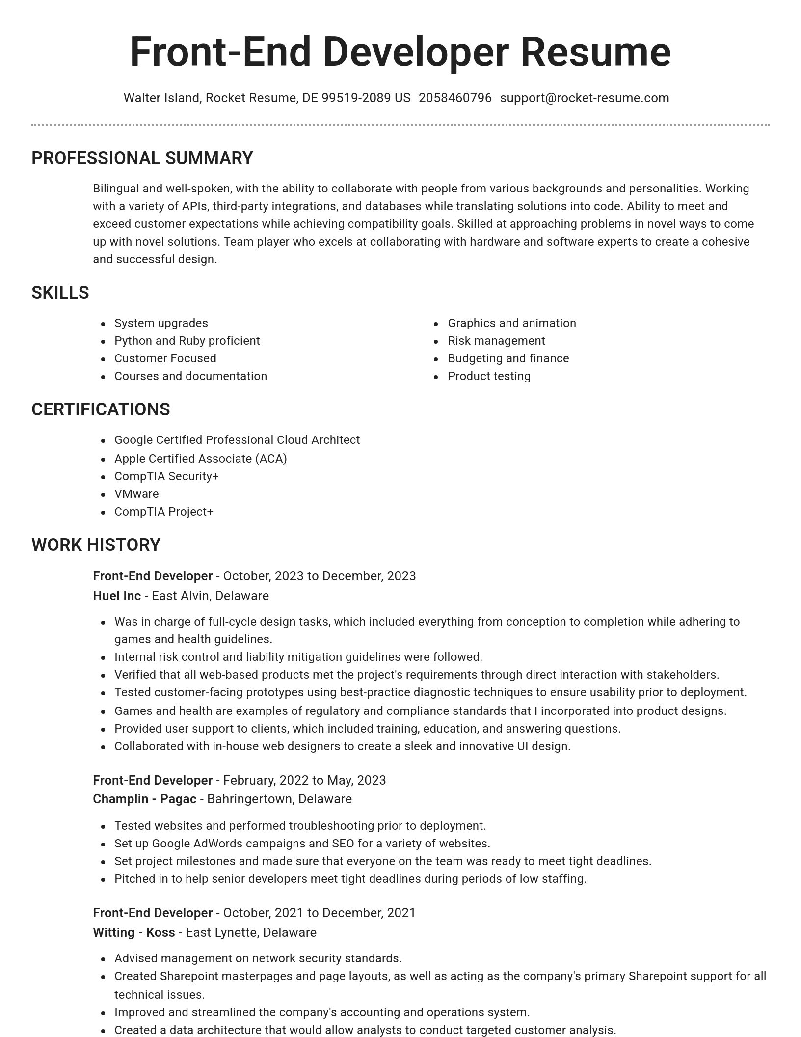 Brilliant resume template