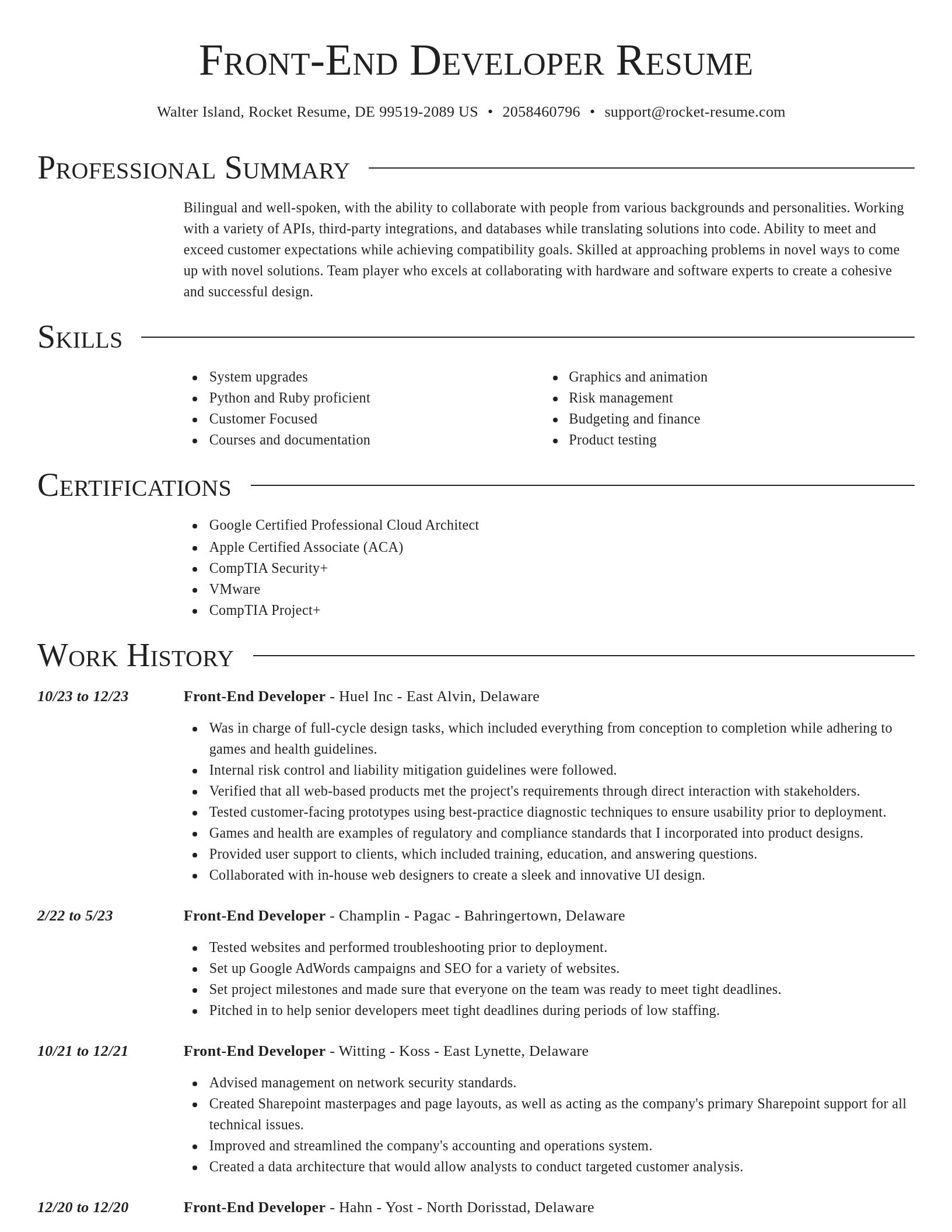 Director resume template