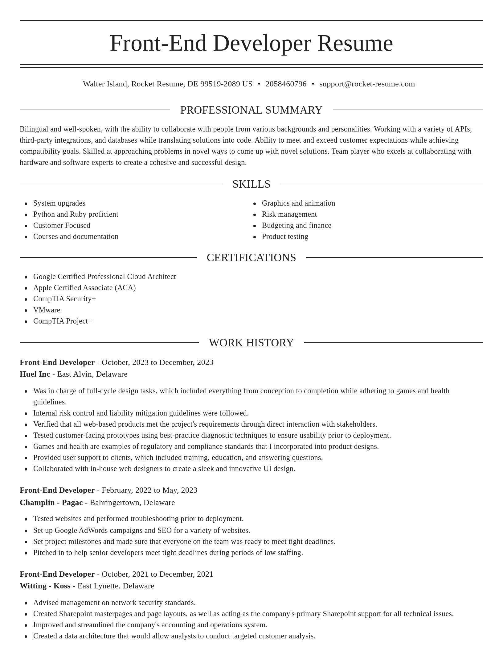 Elegant resume template