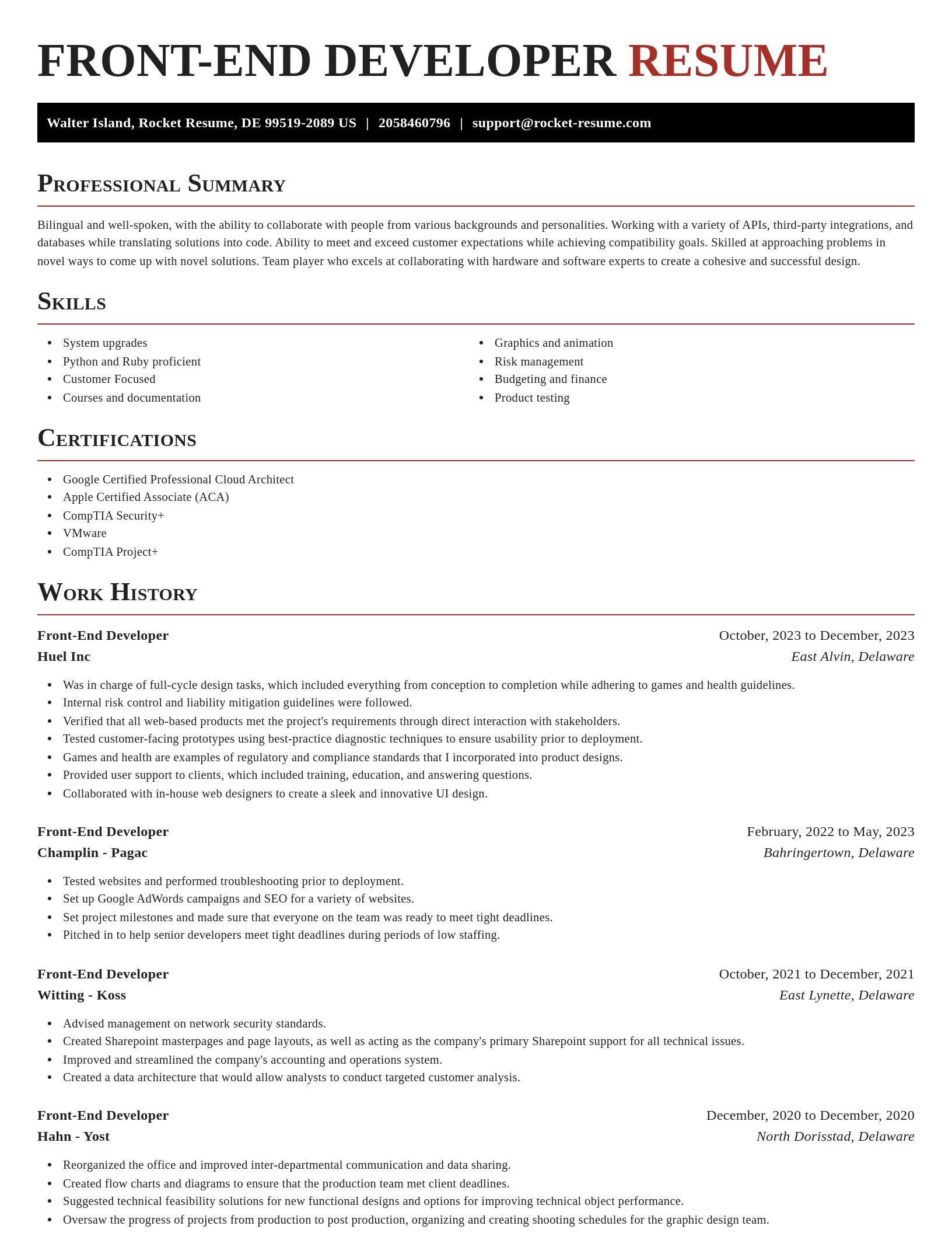 Exquisite resume template