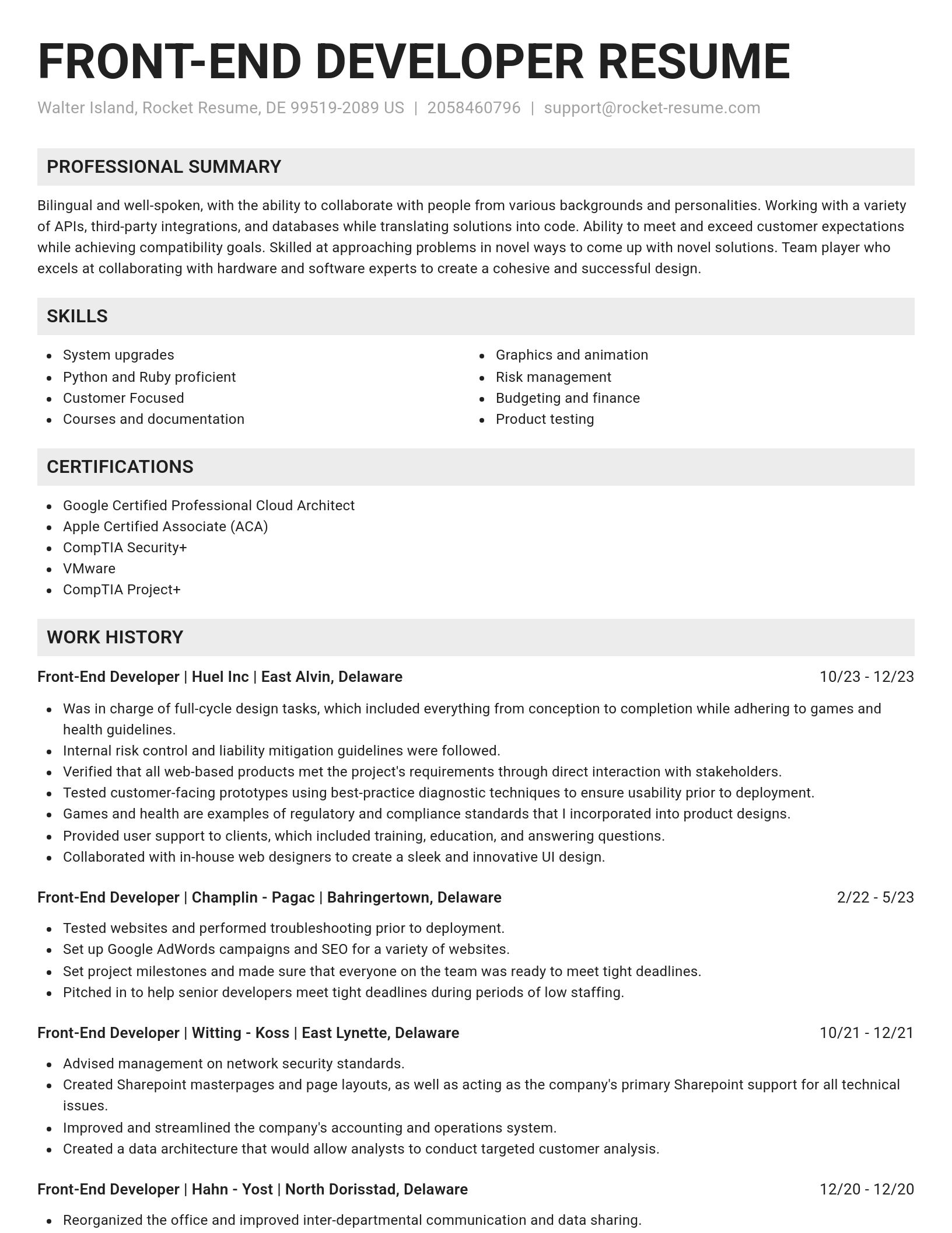 Genius resume template