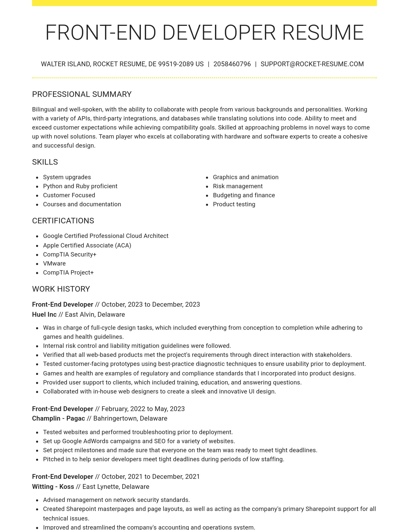 Grand resume template