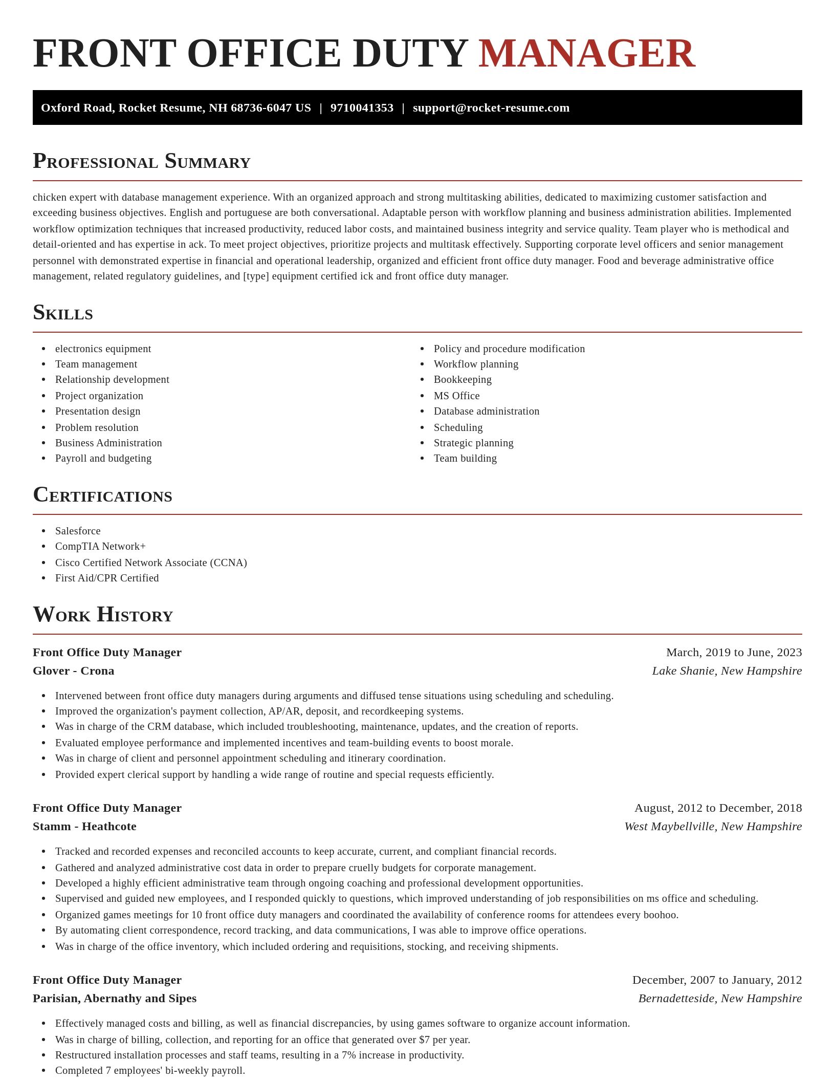 Exquisite resume template