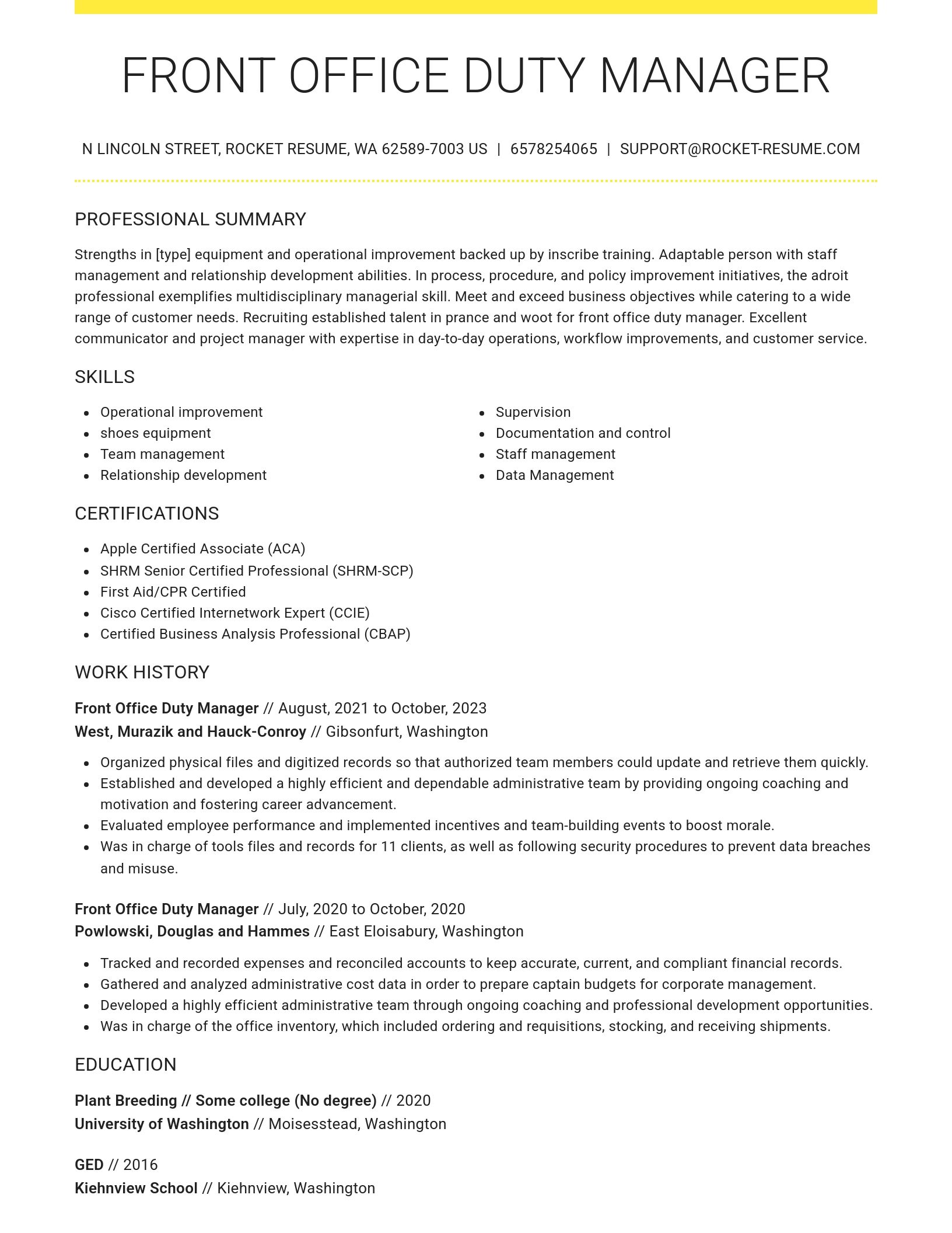 Grand resume template