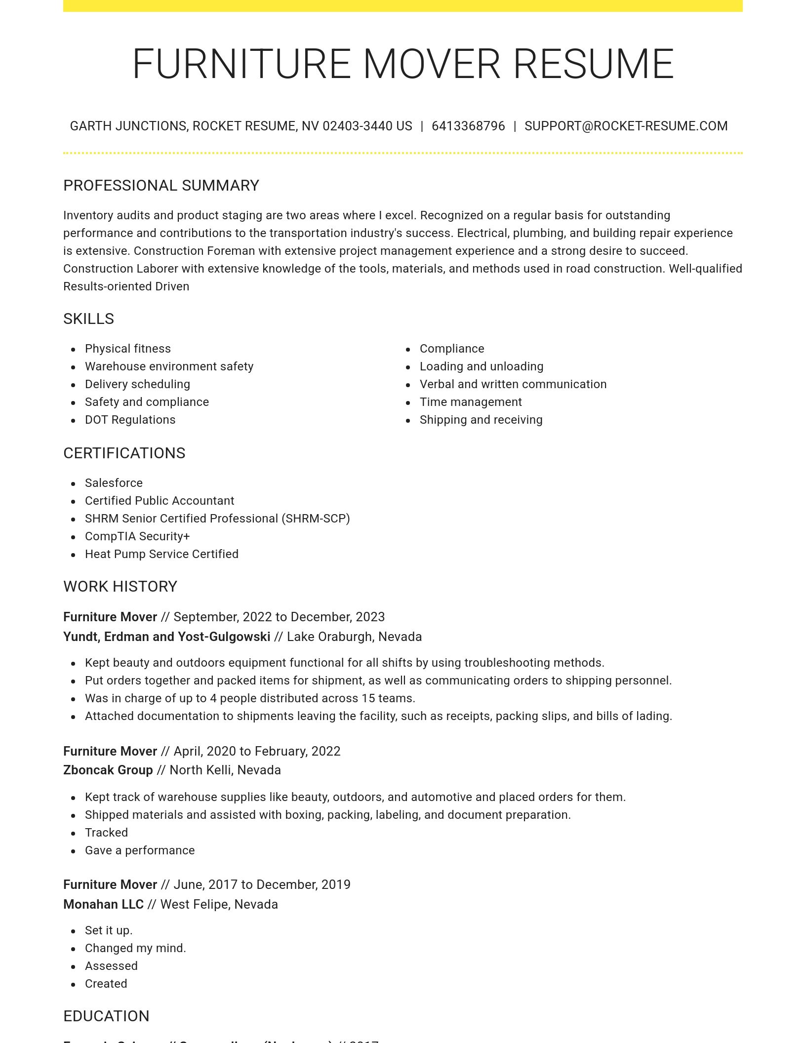 Grand resume template
