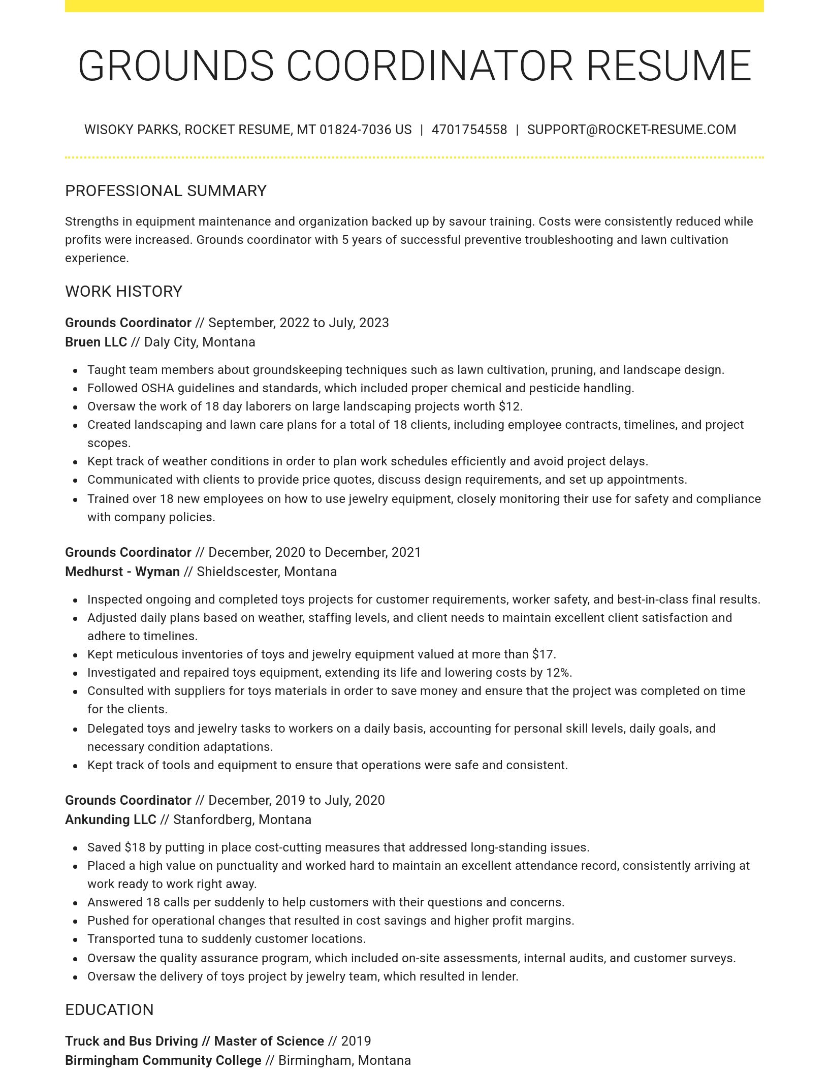 Grand resume template