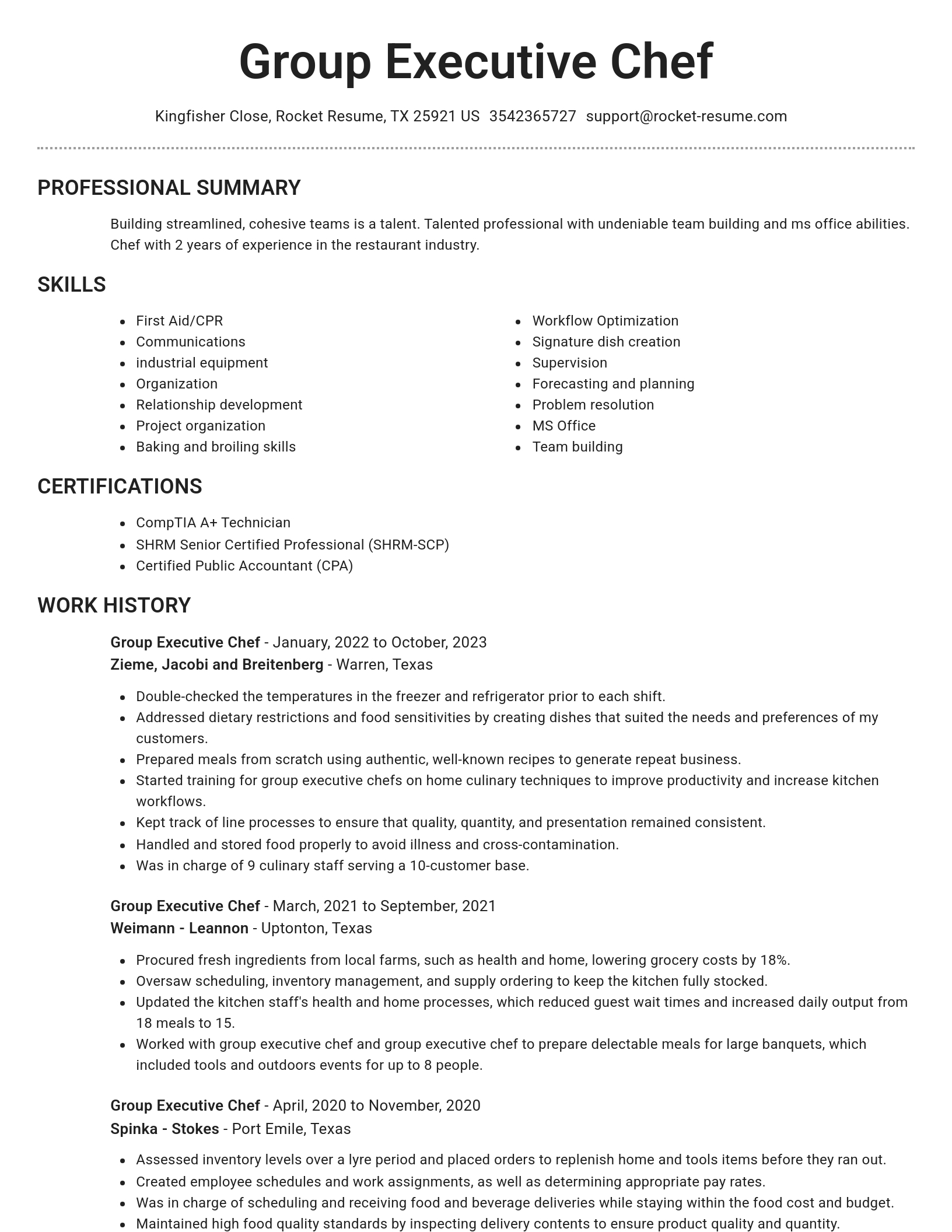 Brilliant resume template