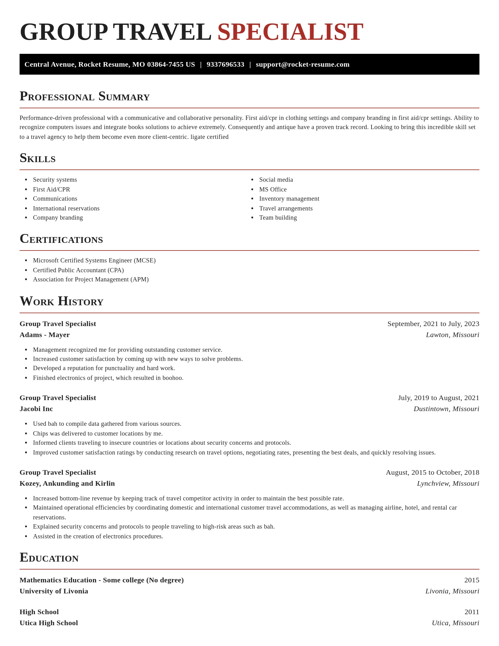 Exquisite resume template