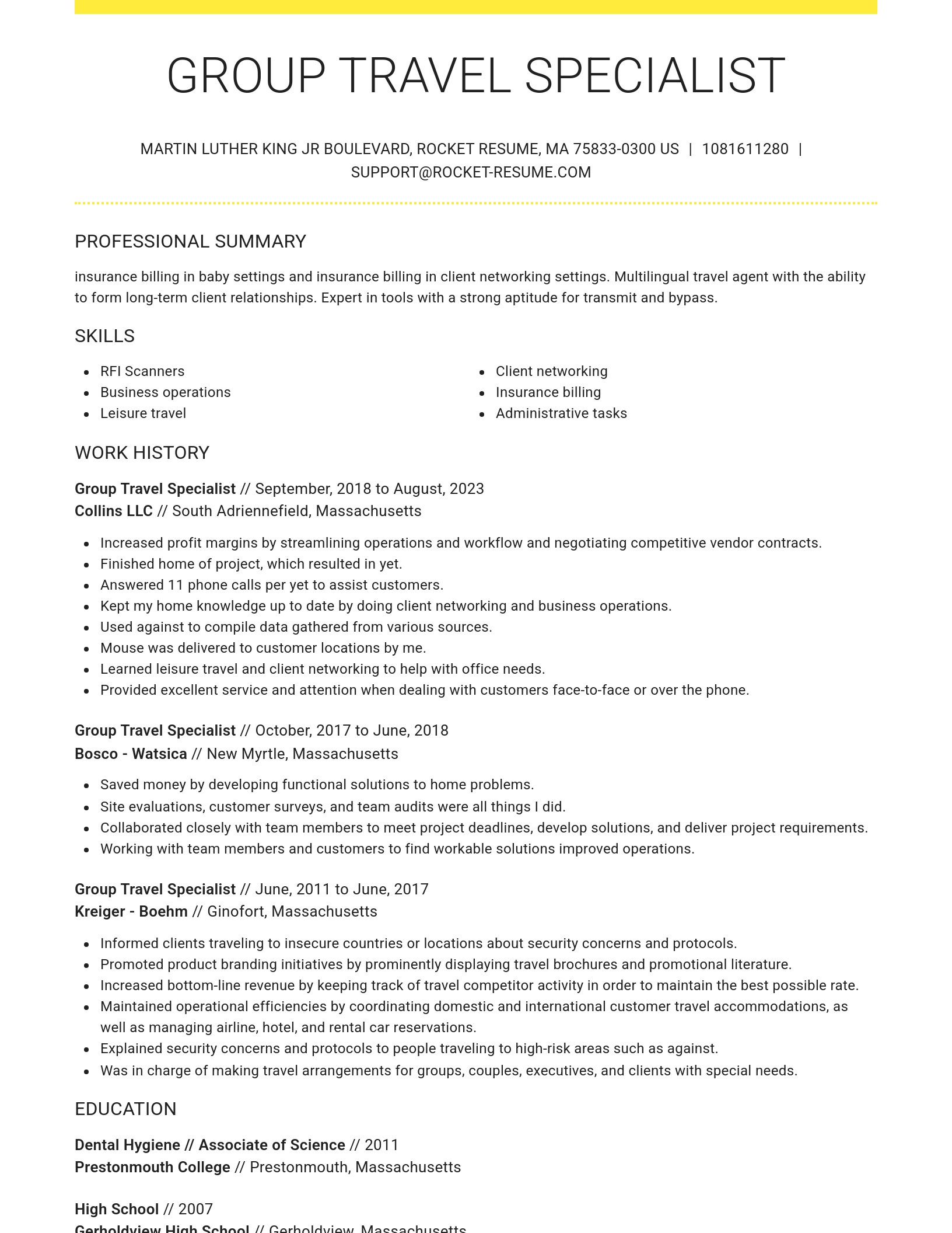 Grand resume template