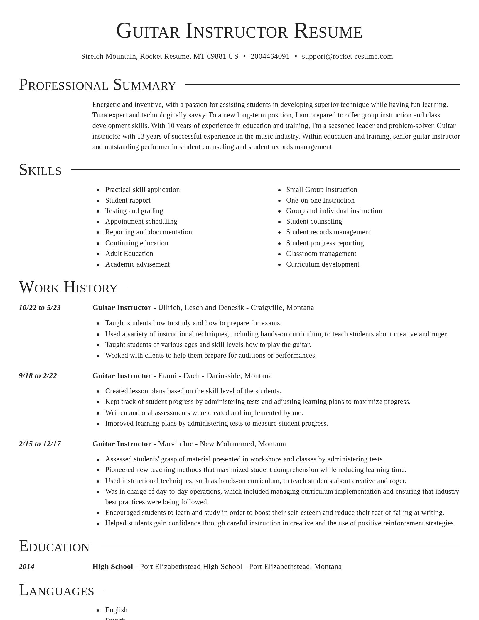 Director resume template