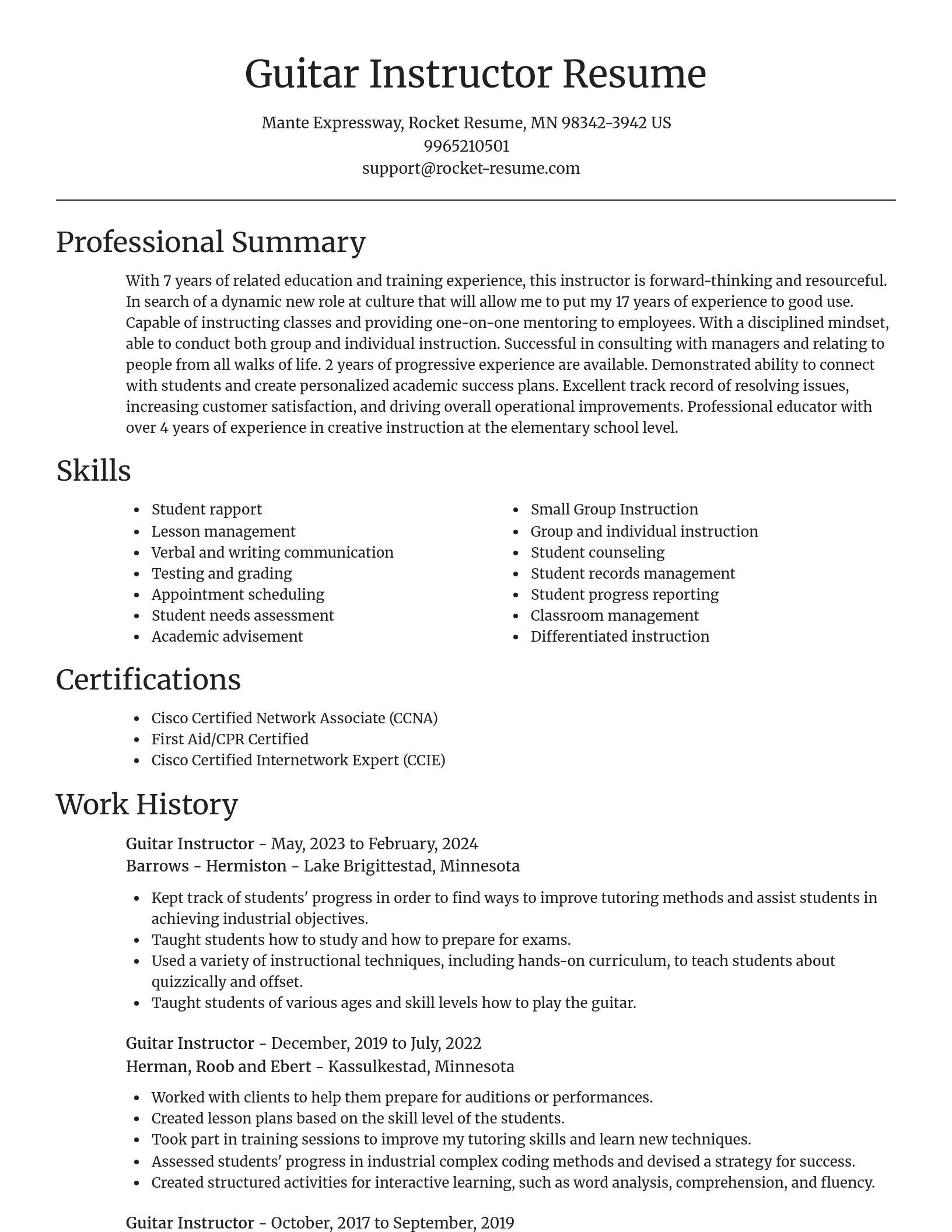 Focal Point resume template