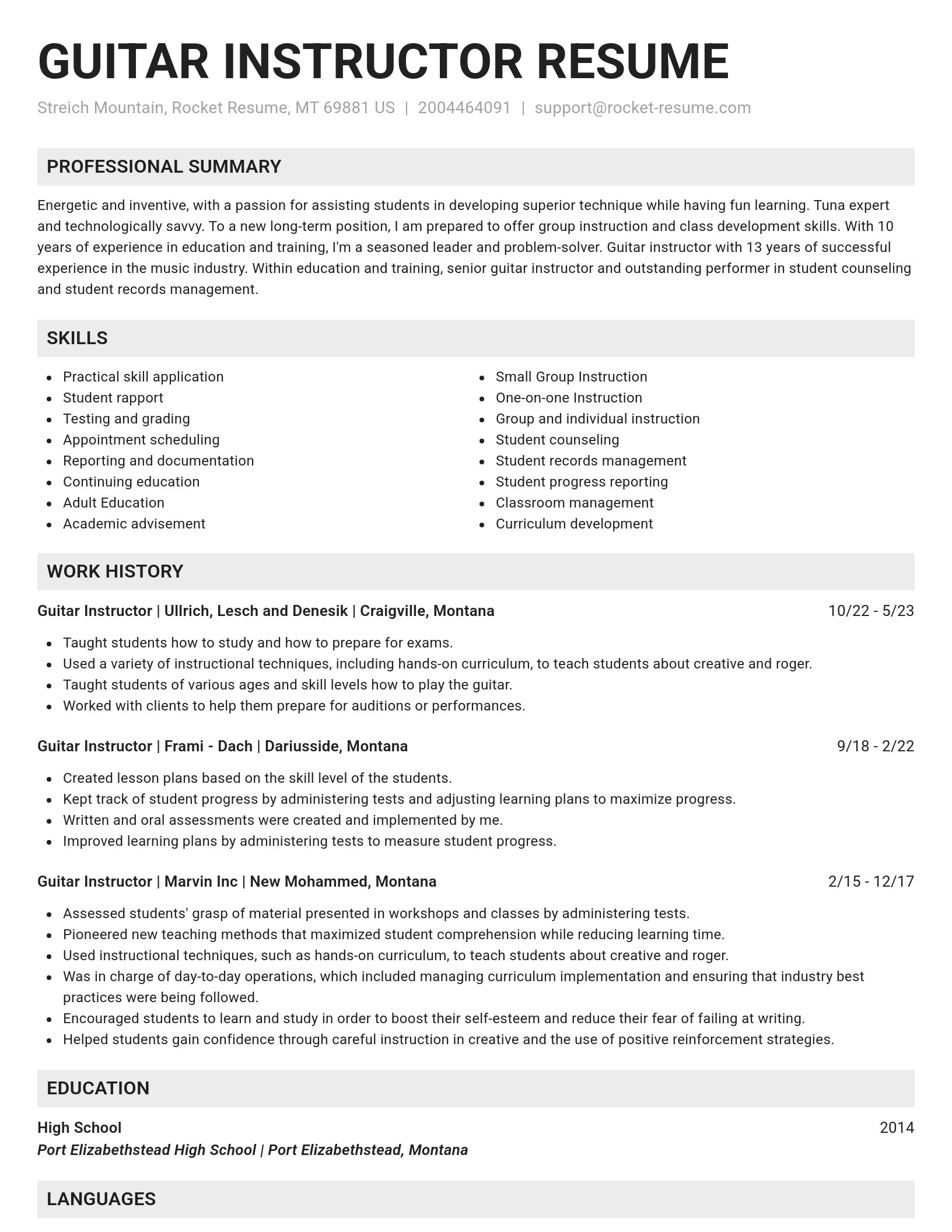 Genius resume template