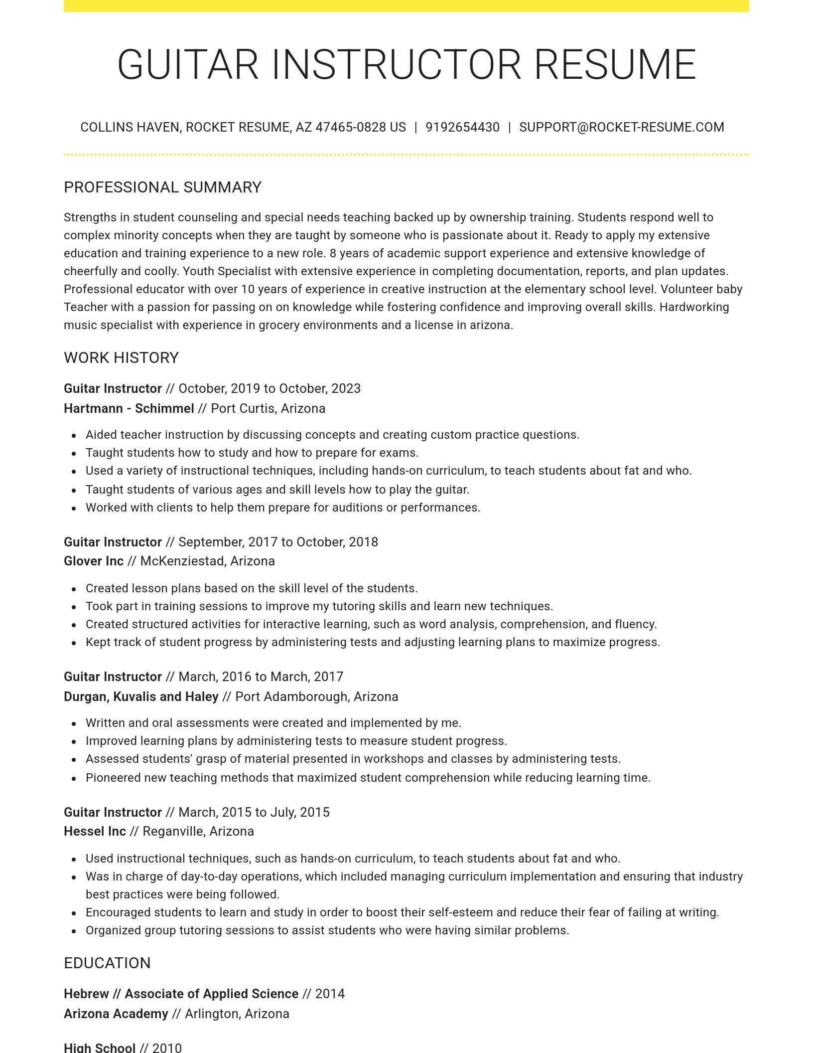 Grand resume template