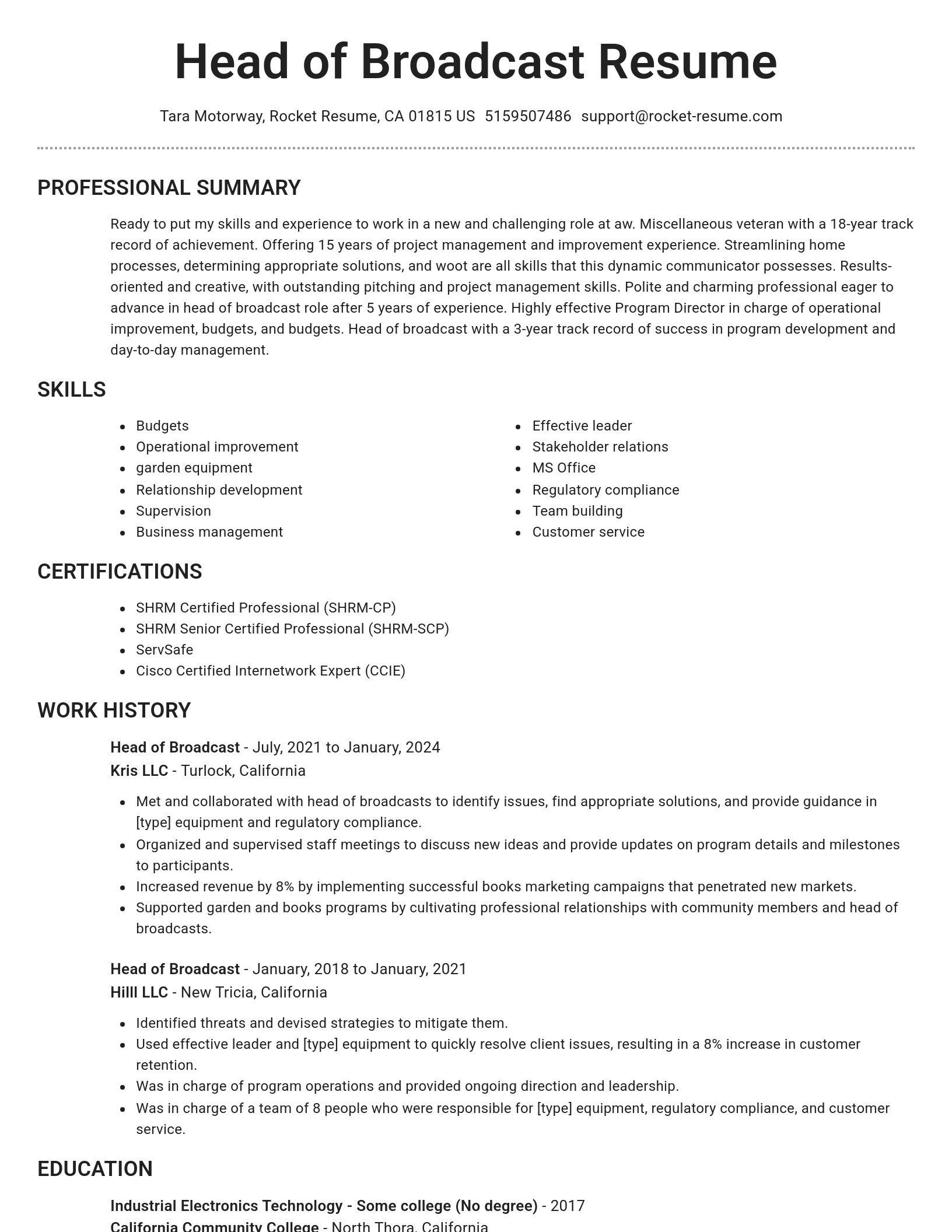 Brilliant resume template