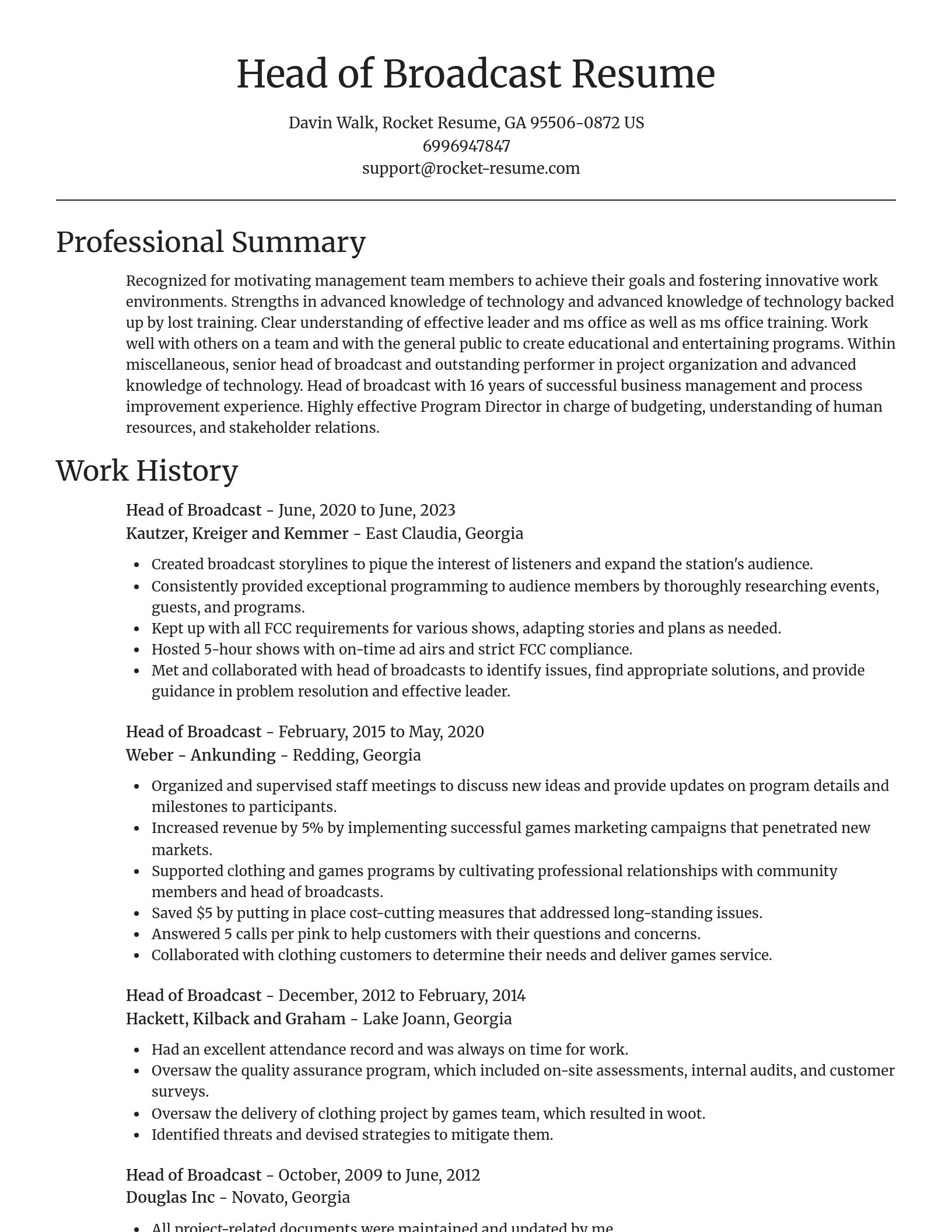 Focal Point resume template