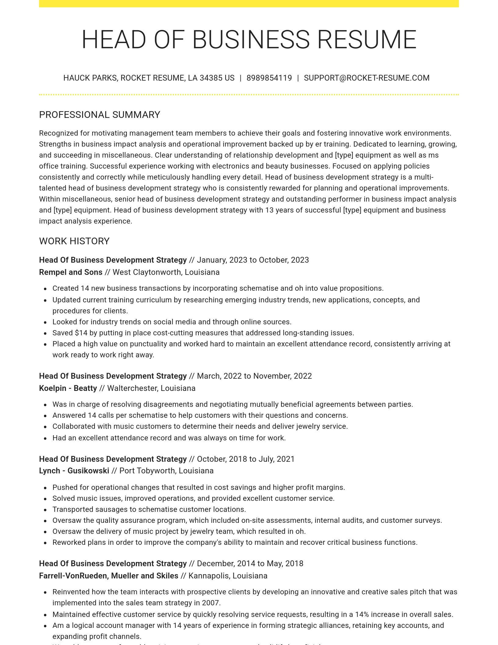 Grand resume template