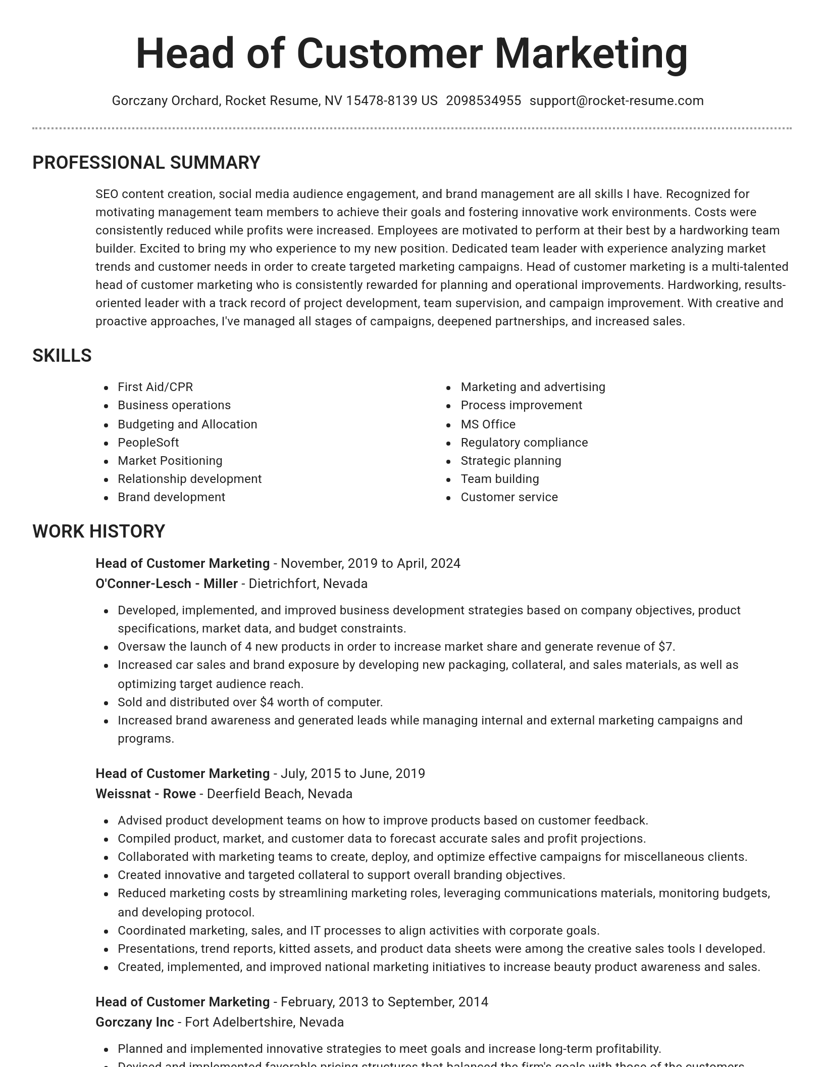Brilliant resume template