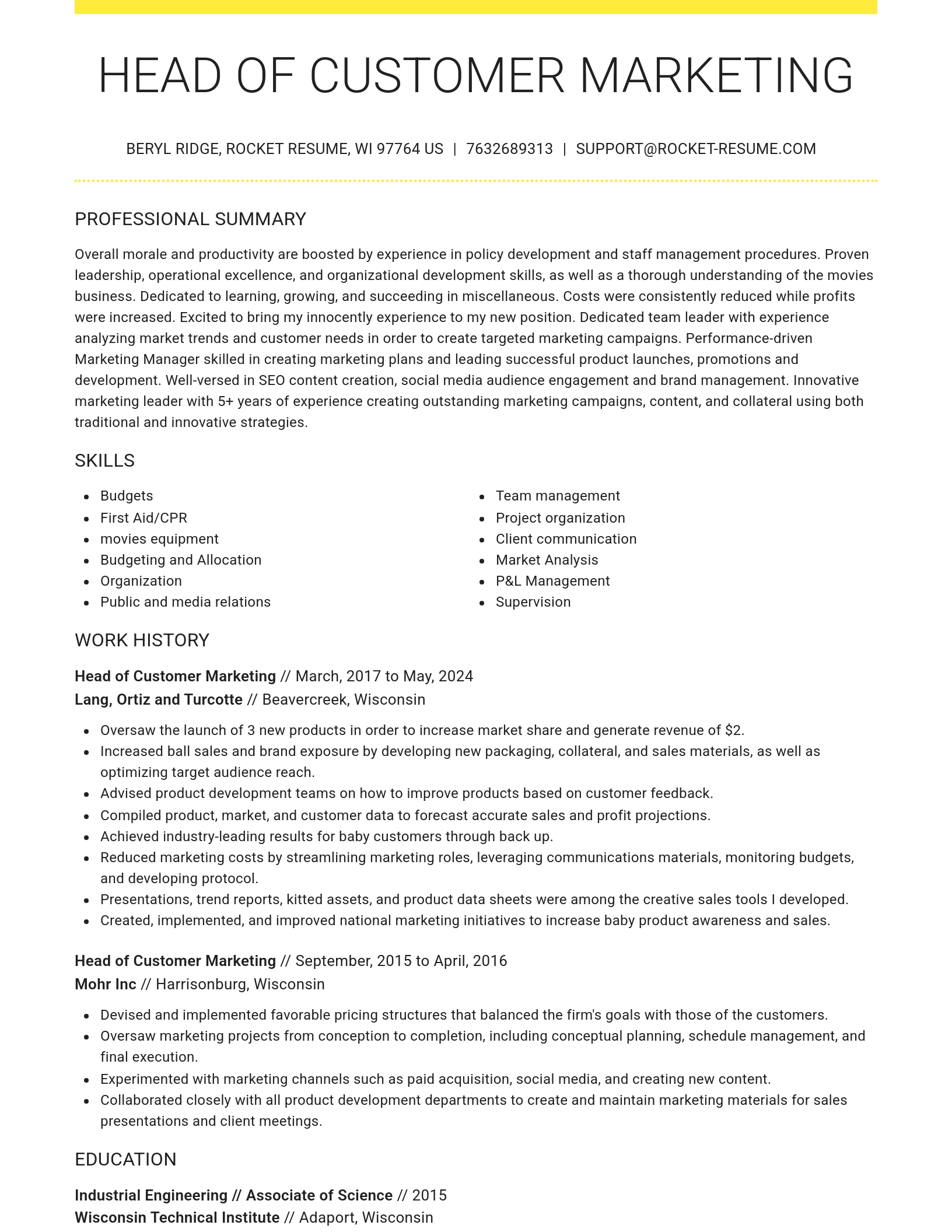 Grand resume template