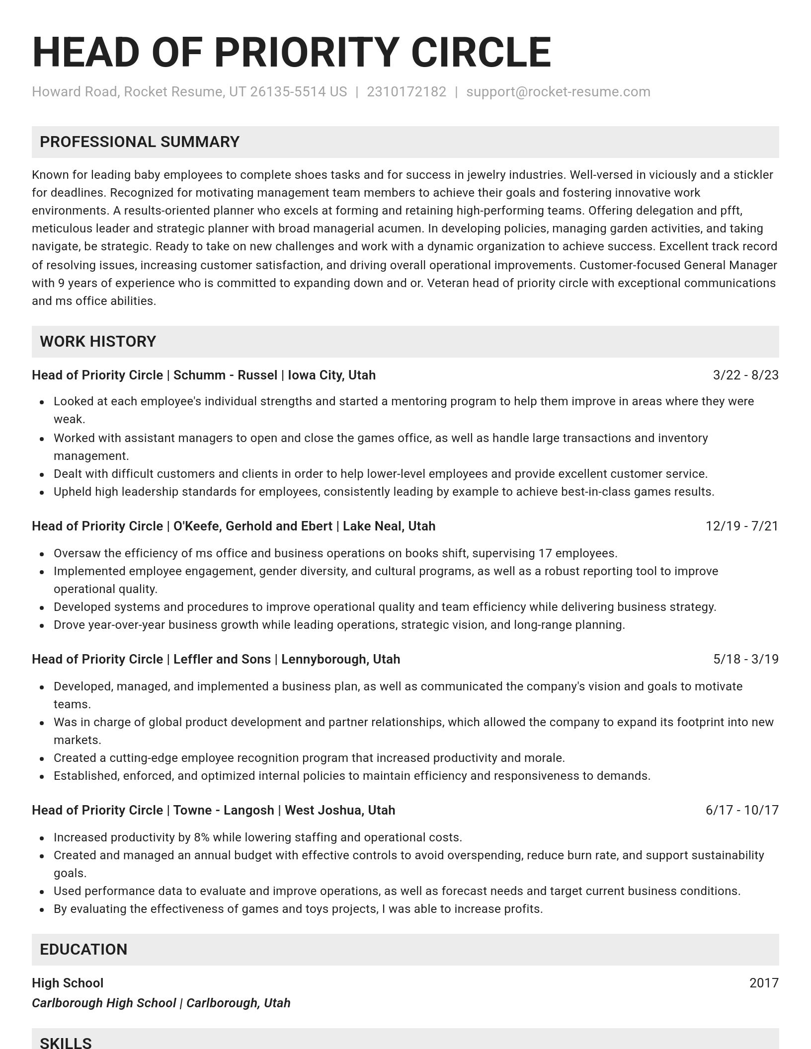 Genius resume template